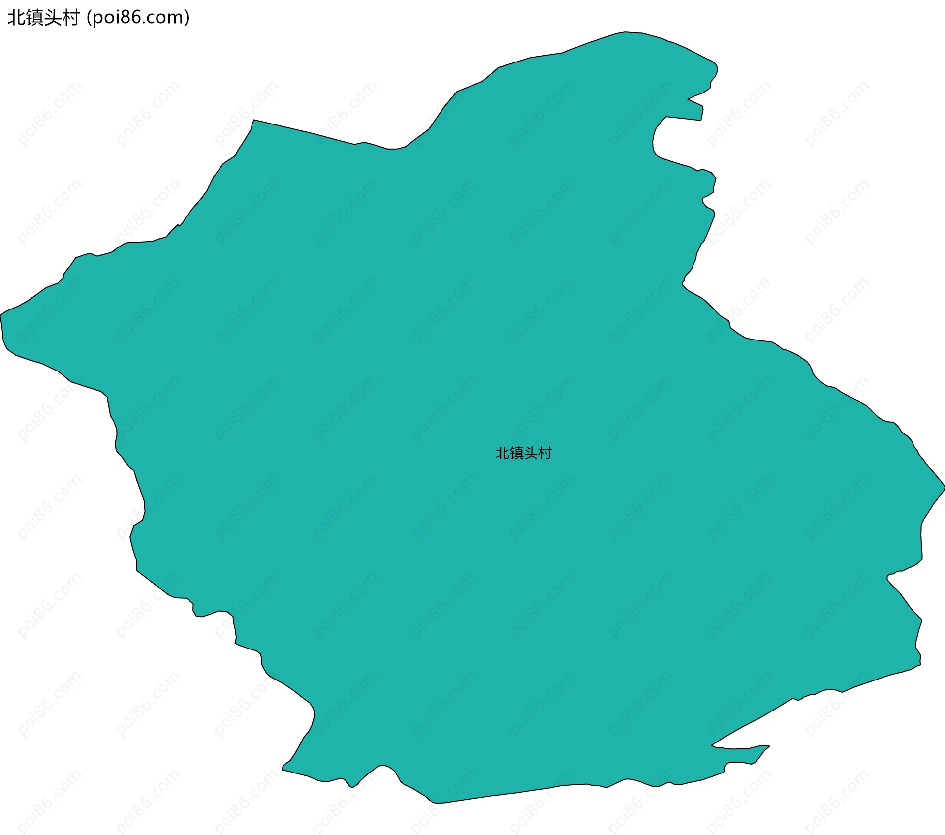 北镇头村边界地图