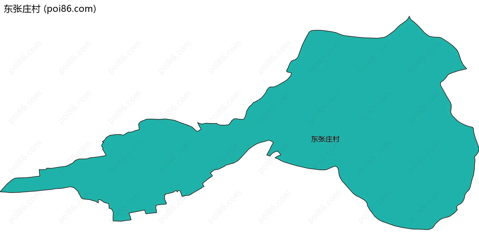 东张庄村边界地图