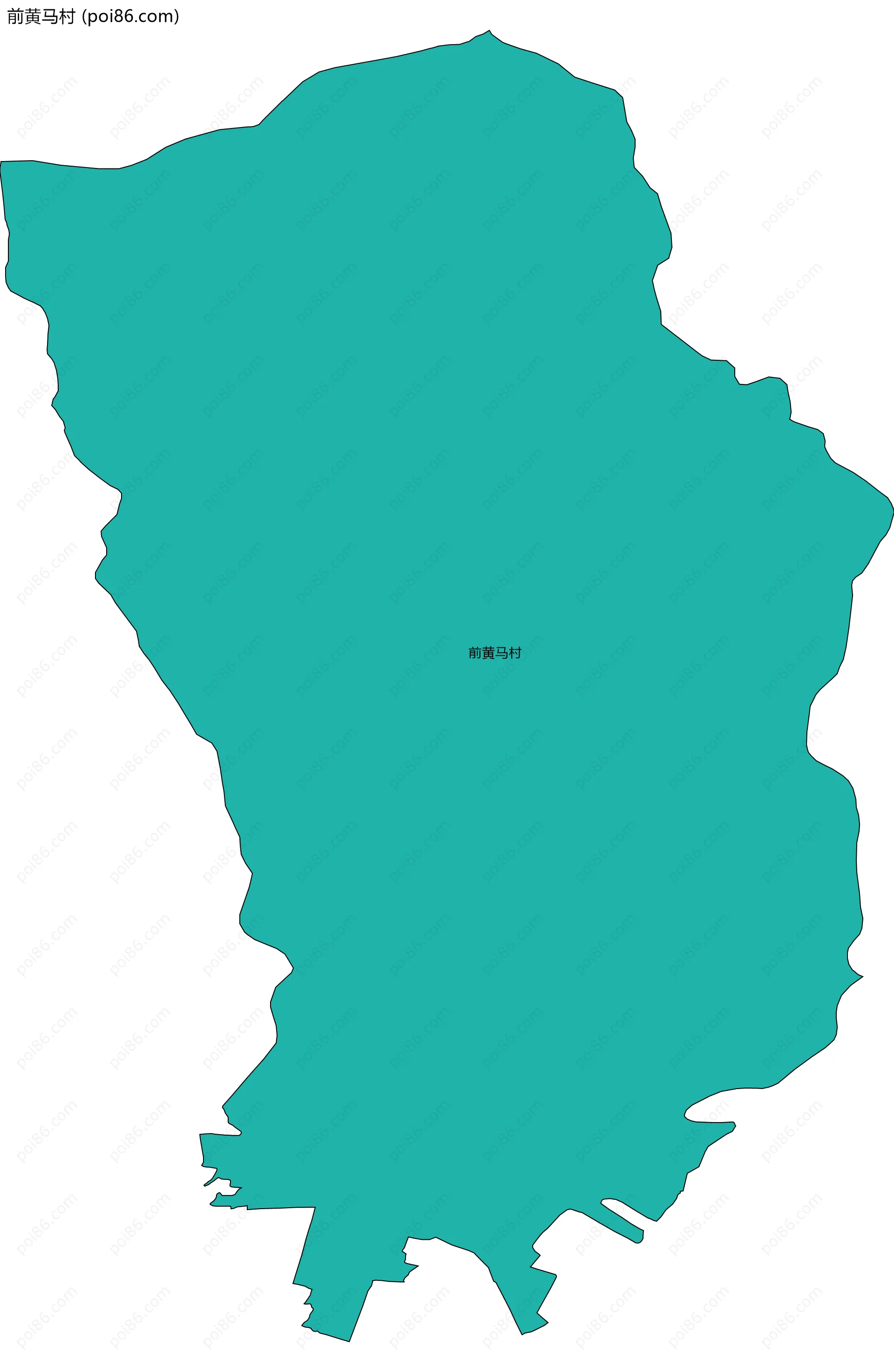 前黄马村边界地图