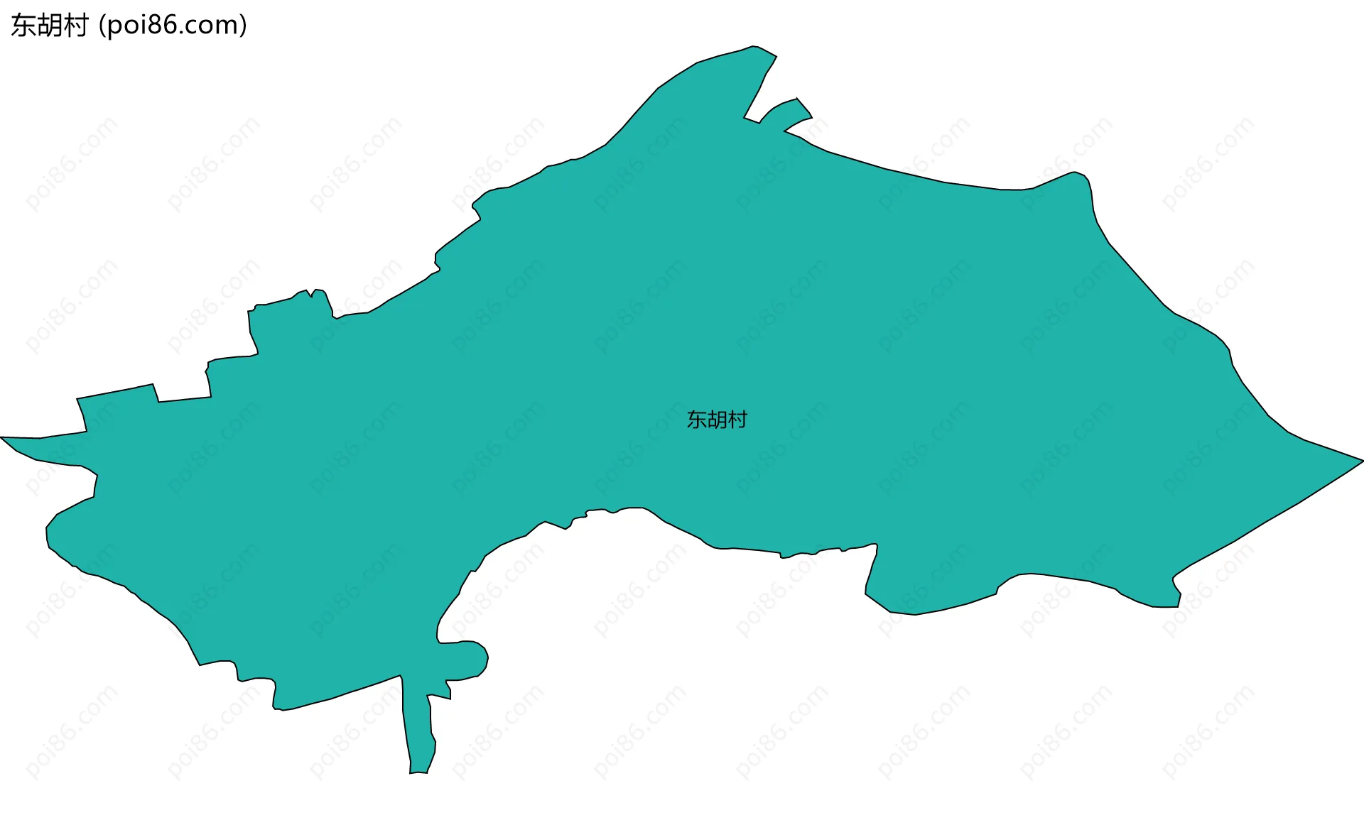 东胡村边界地图