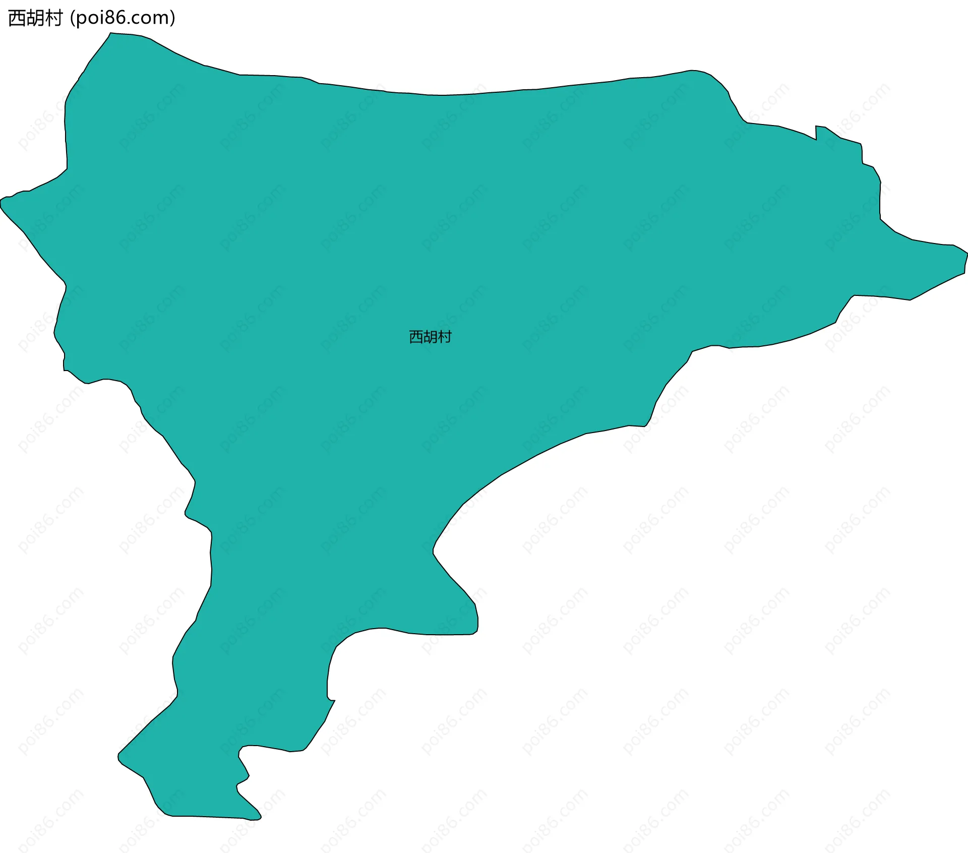 西胡村边界地图
