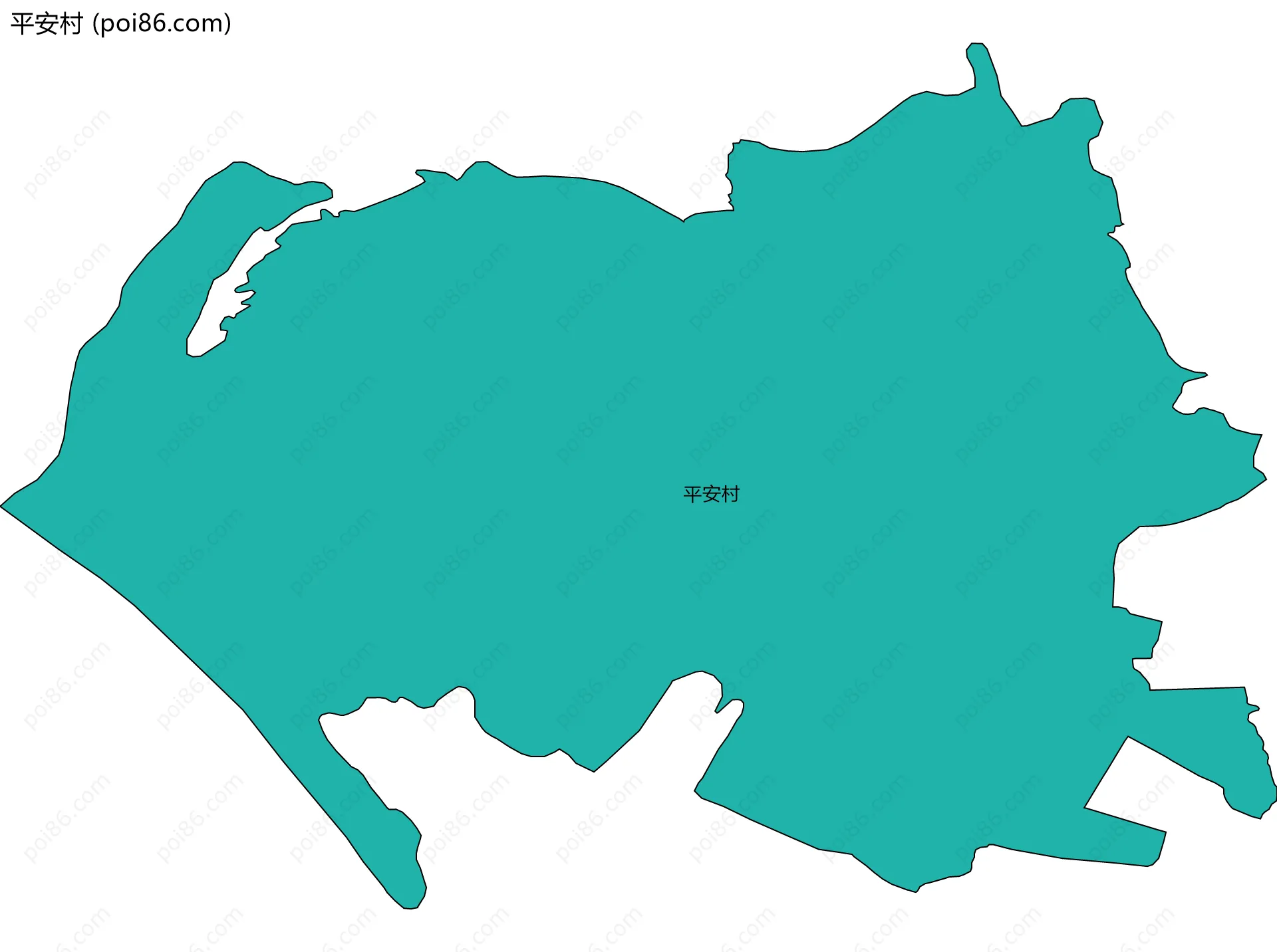 平安村边界地图