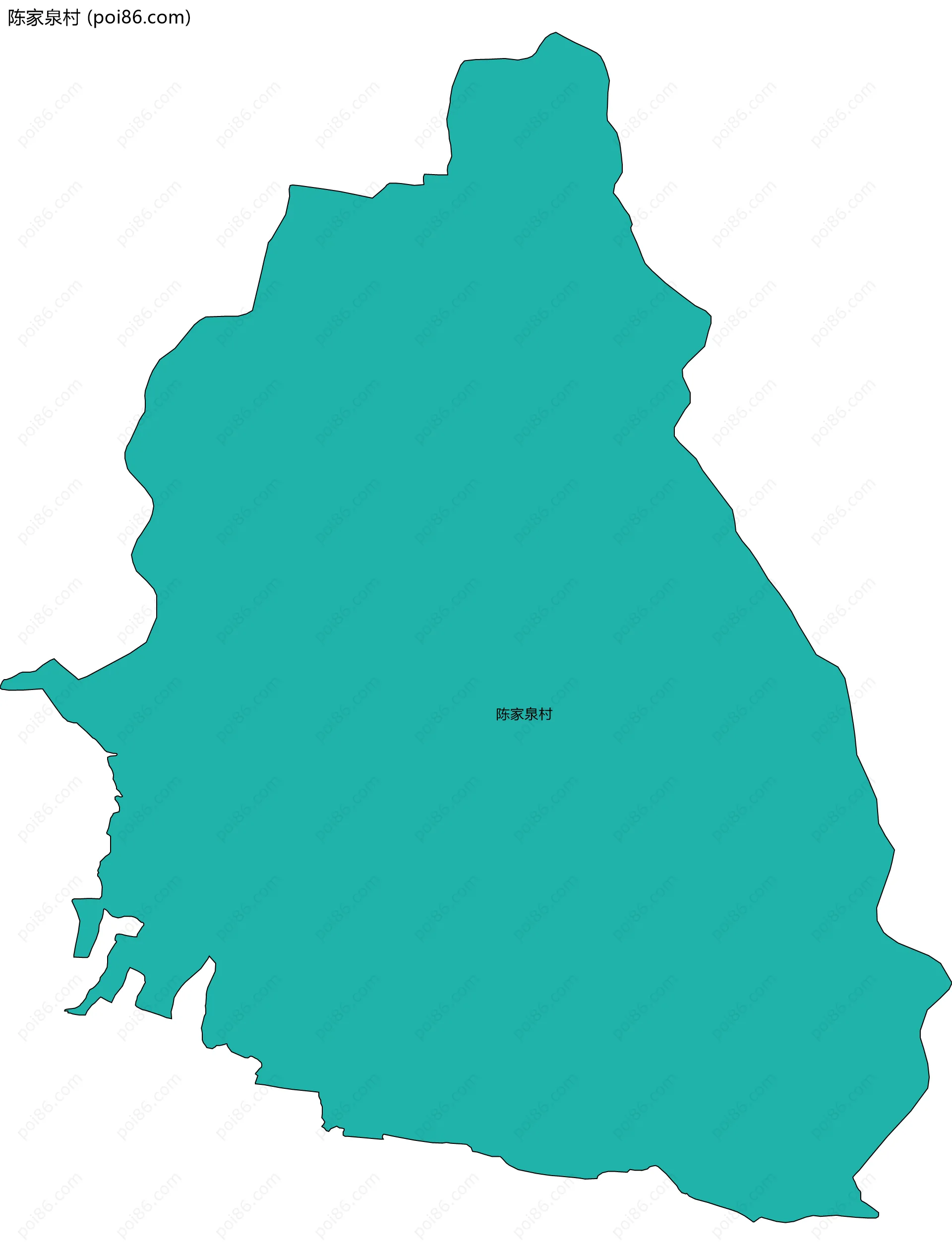 陈家泉村边界地图