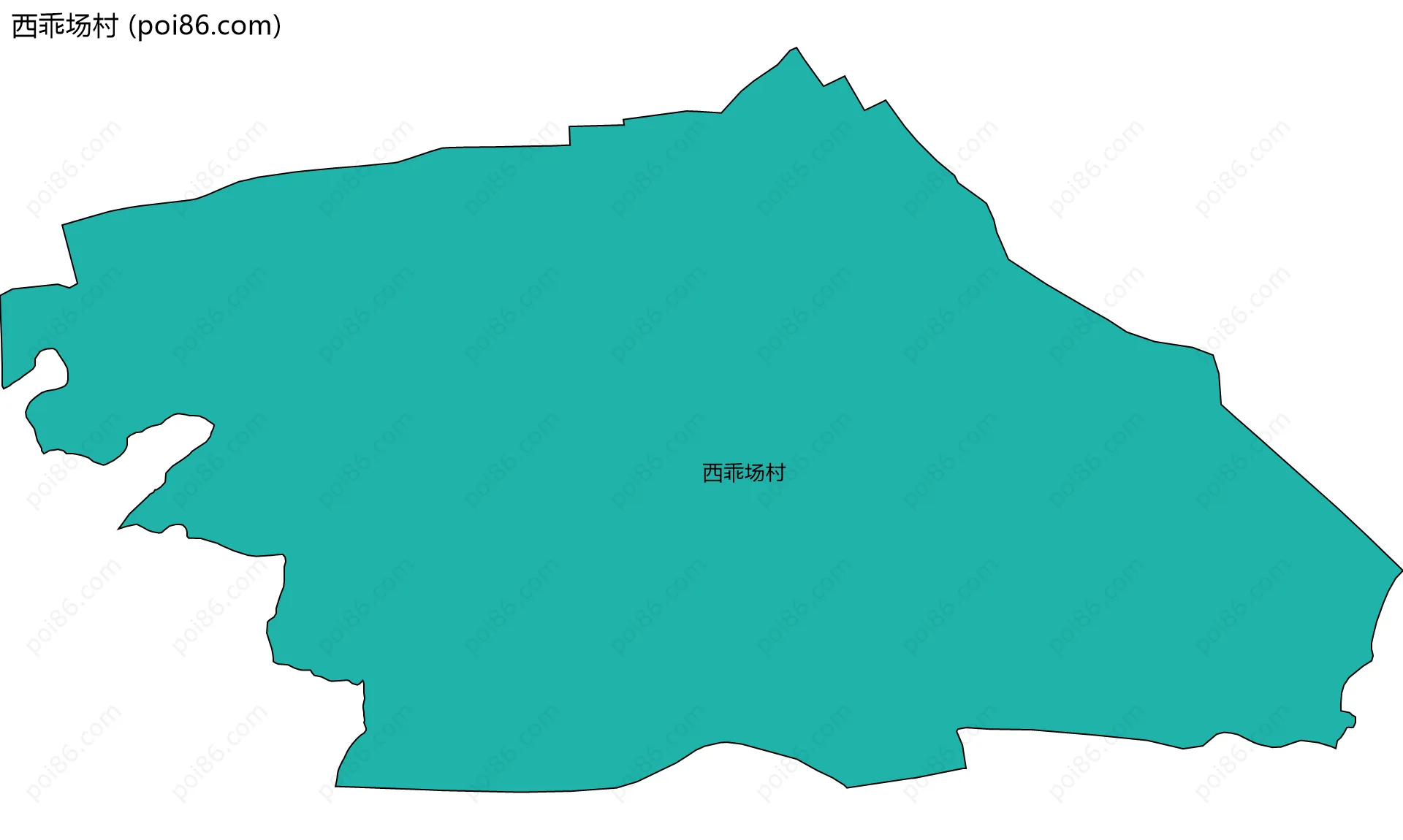 西乖场村边界地图