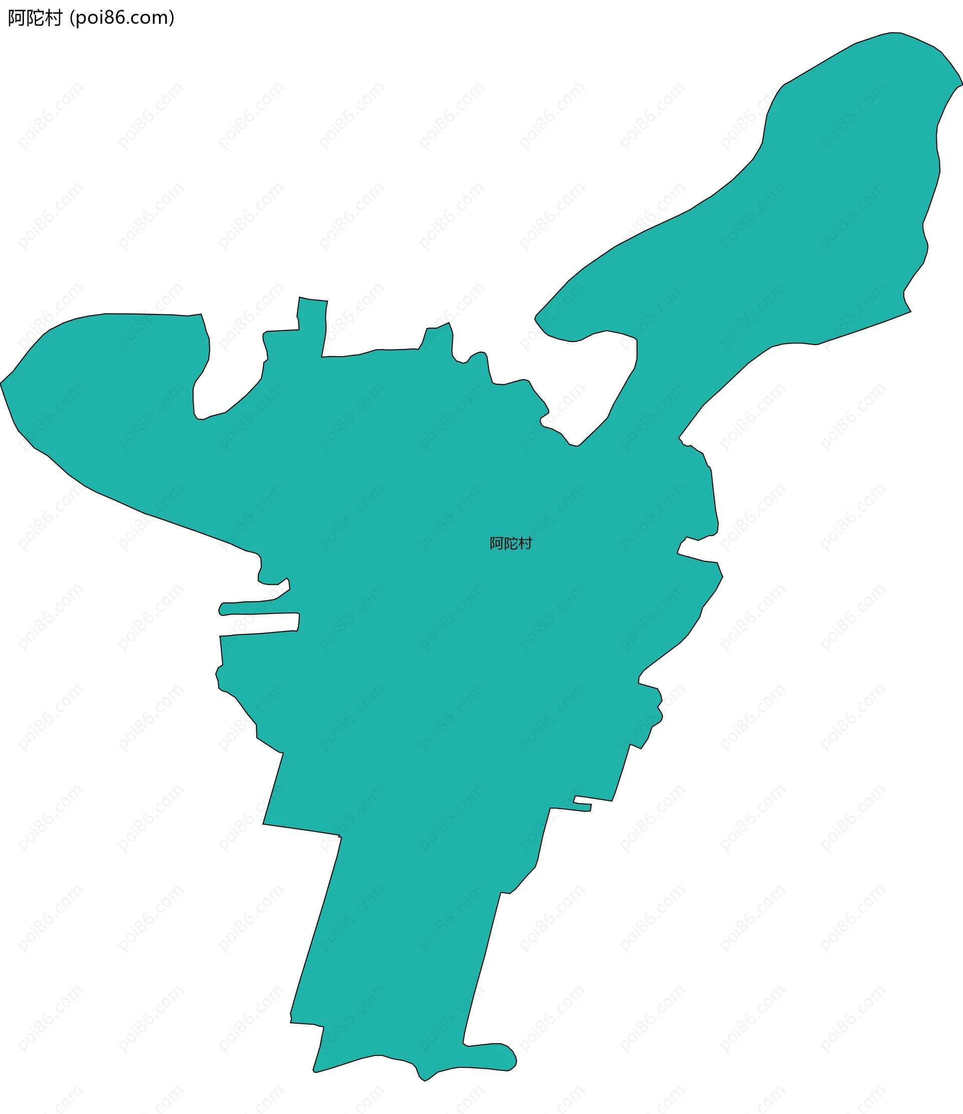 阿陀村边界地图