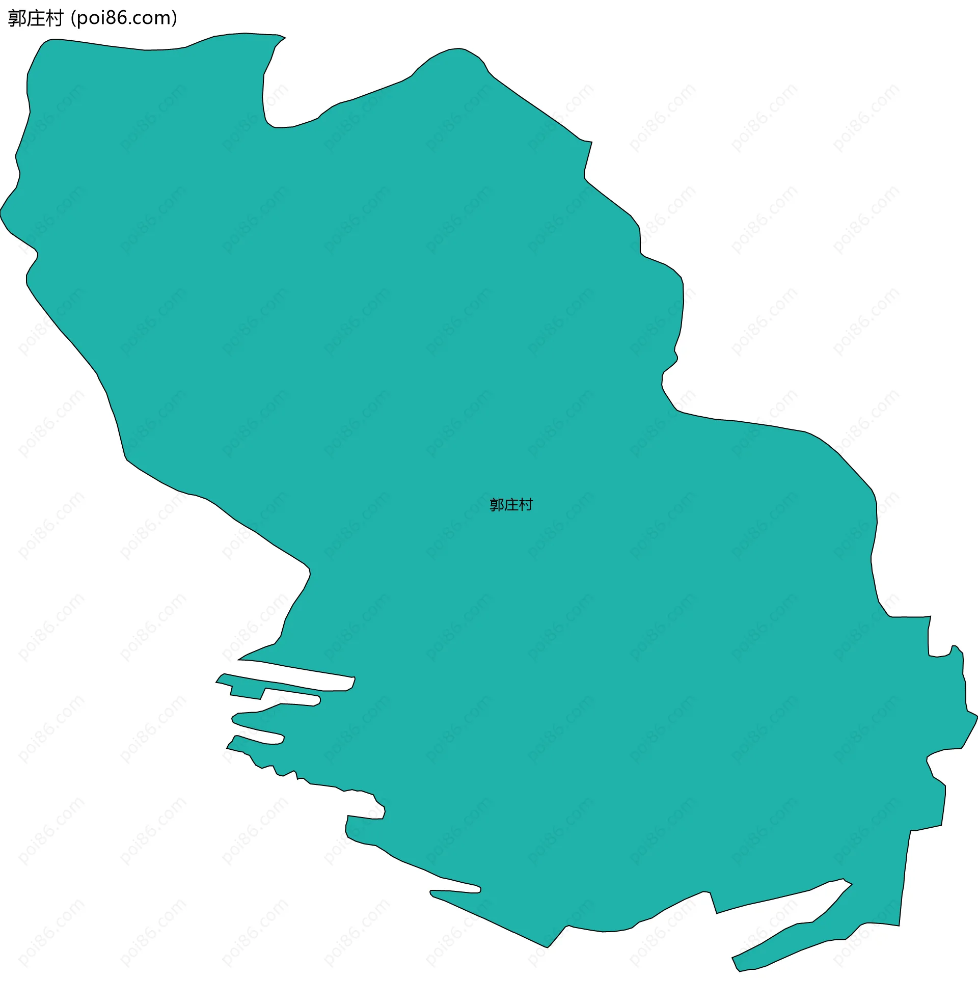 郭庄村边界地图