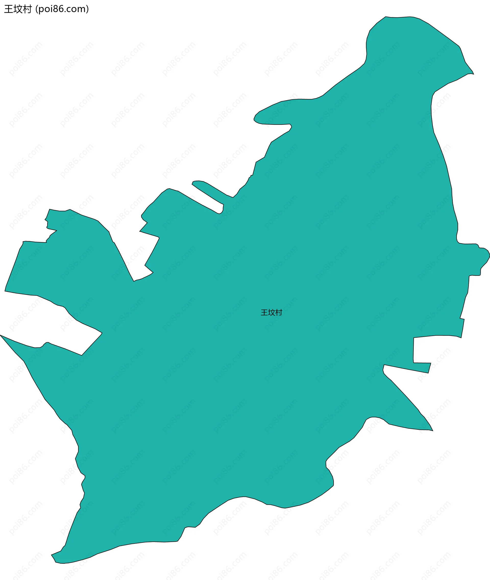 王坟村边界地图