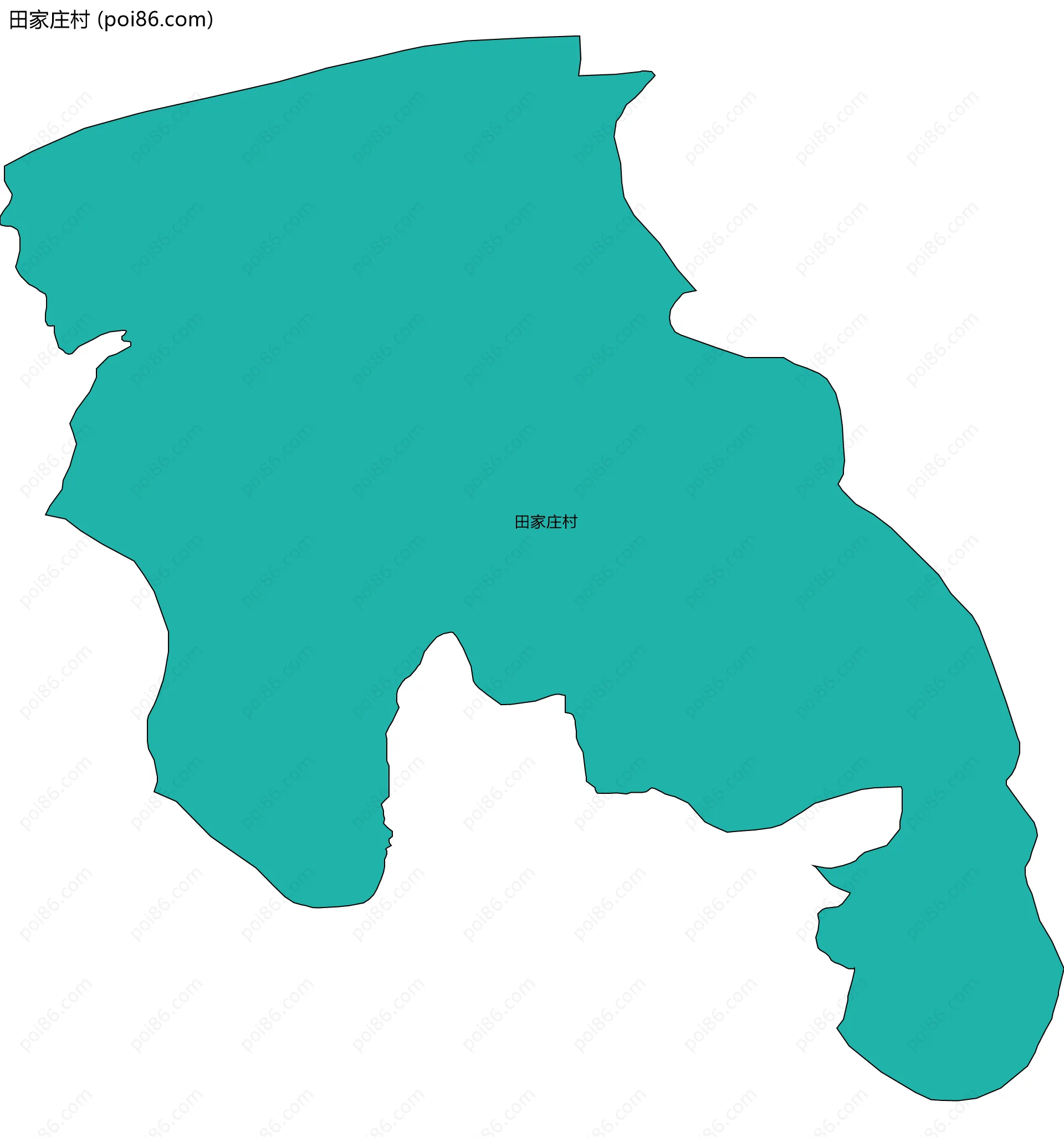 田家庄村边界地图