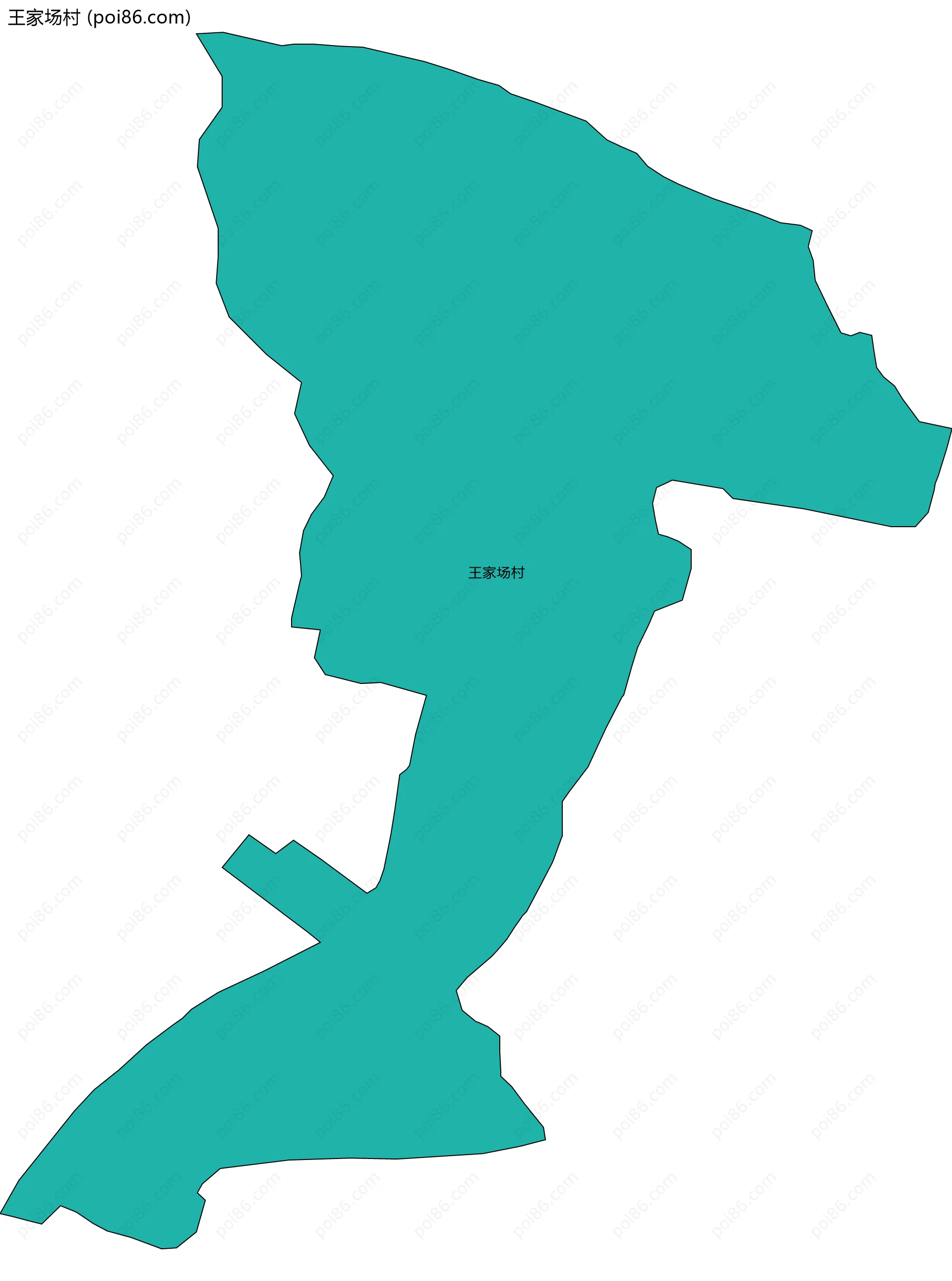 王家场村边界地图