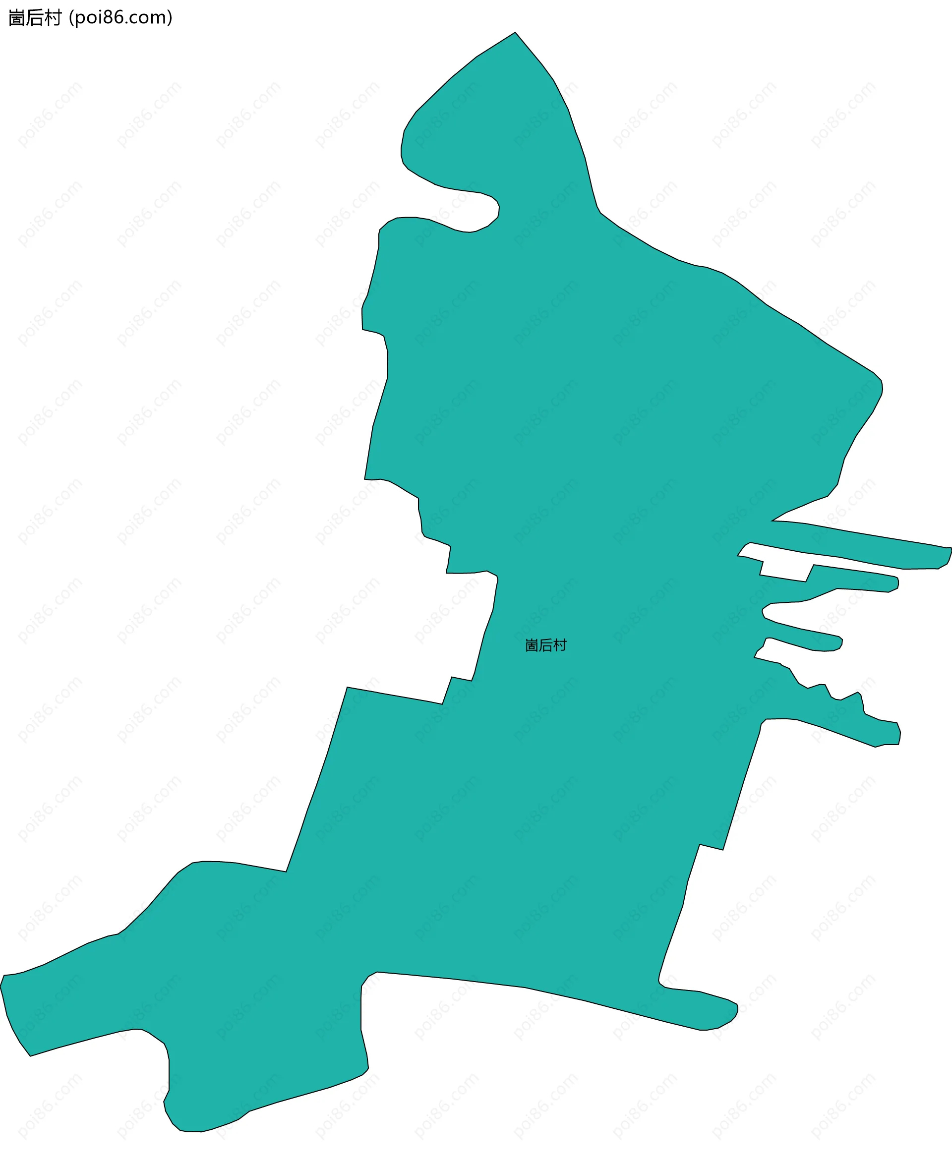 崮后村边界地图