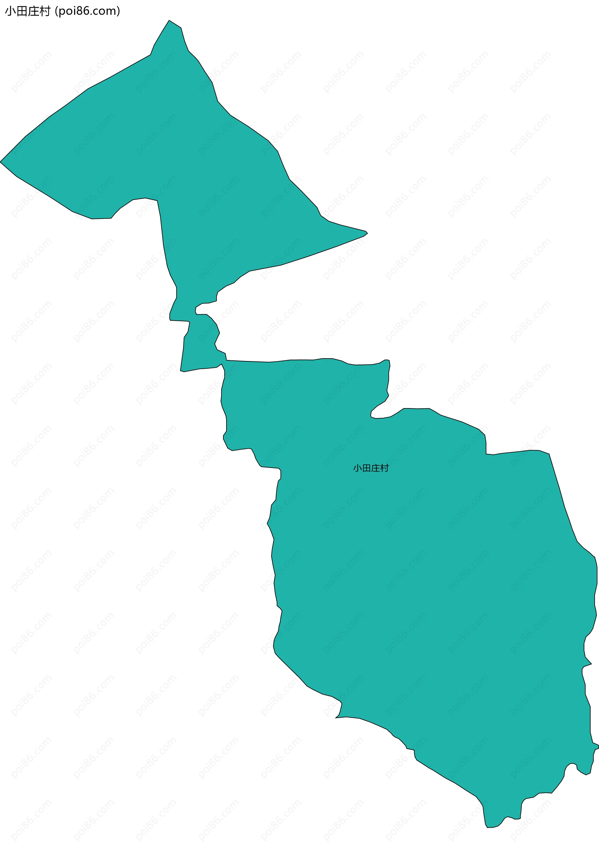 小田庄村边界地图