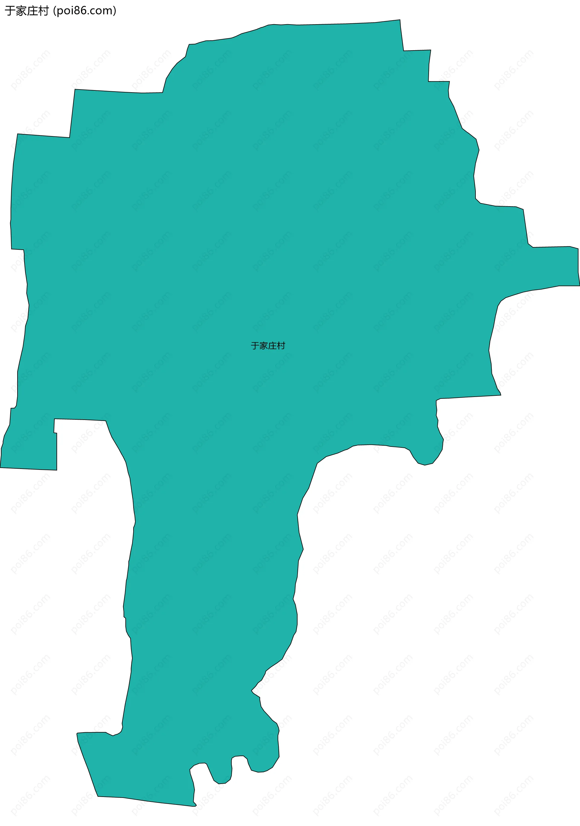 于家庄村边界地图