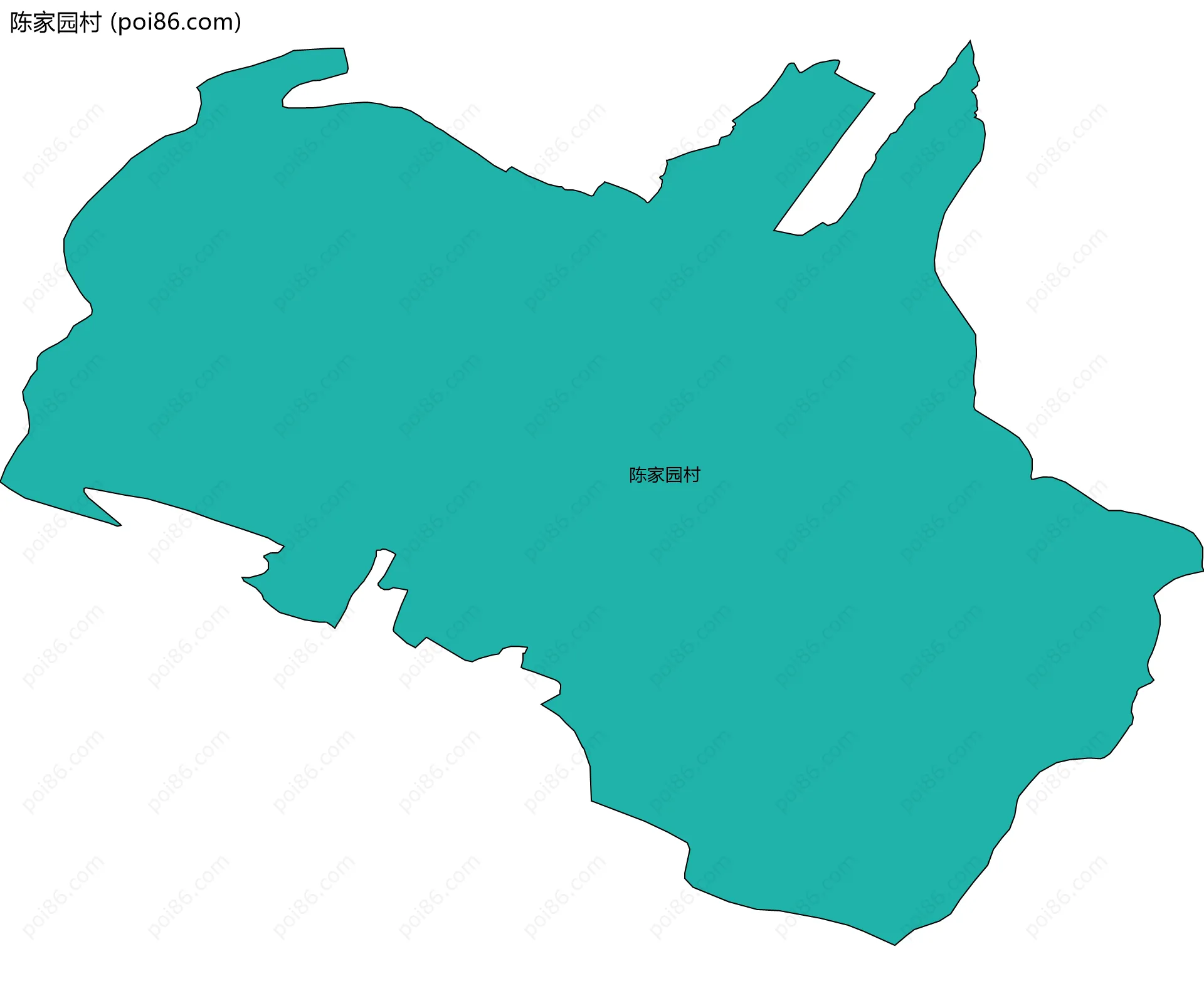 陈家园村边界地图