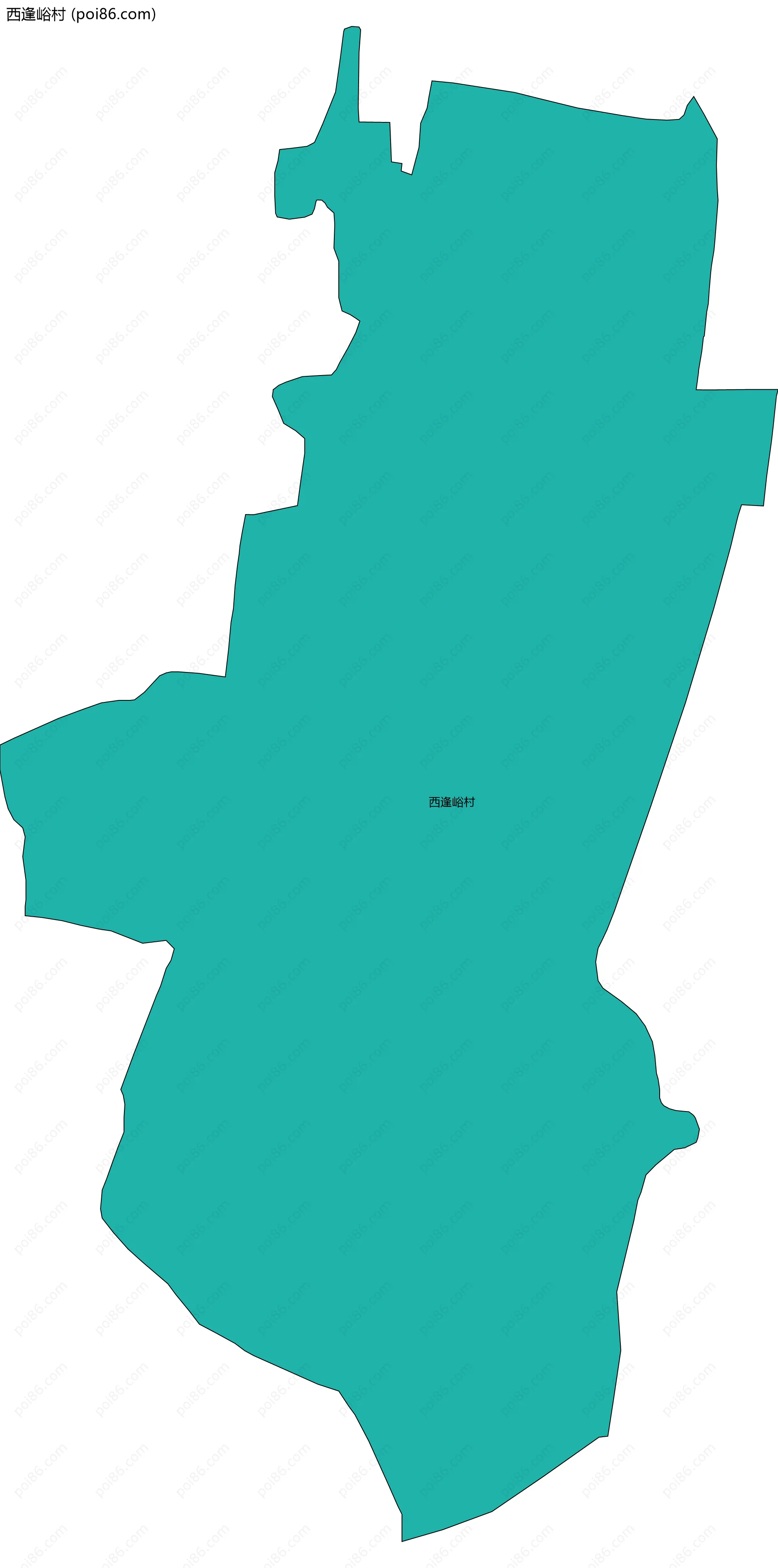 西逢峪村边界地图