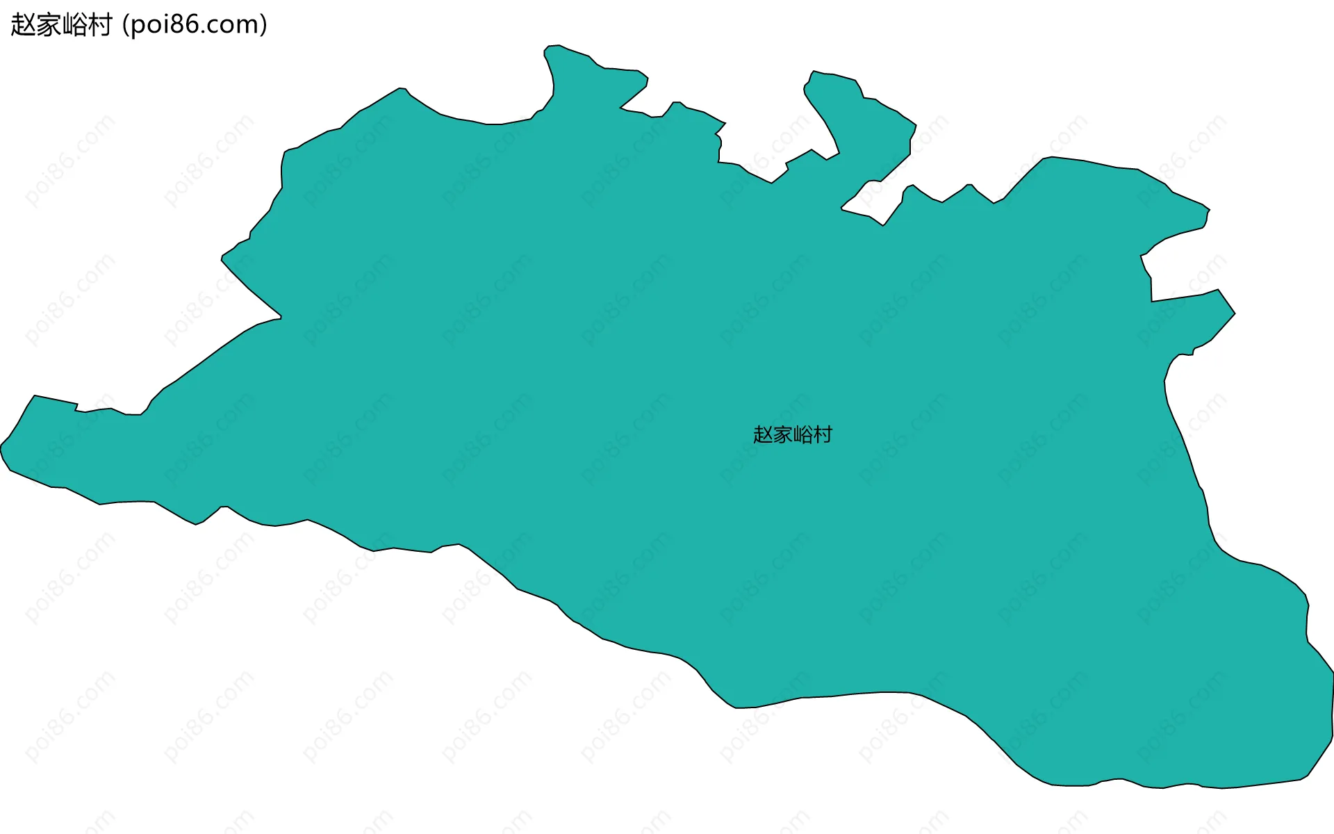 赵家峪村边界地图