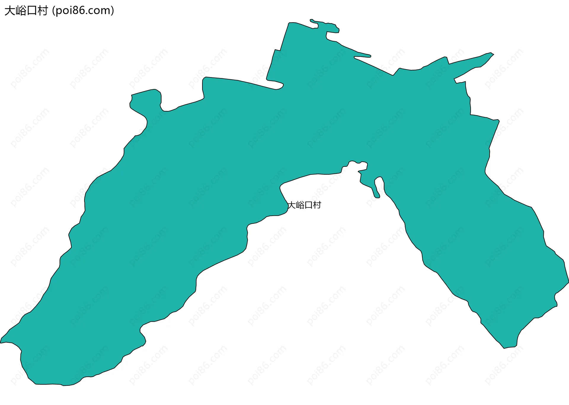 大峪口村边界地图