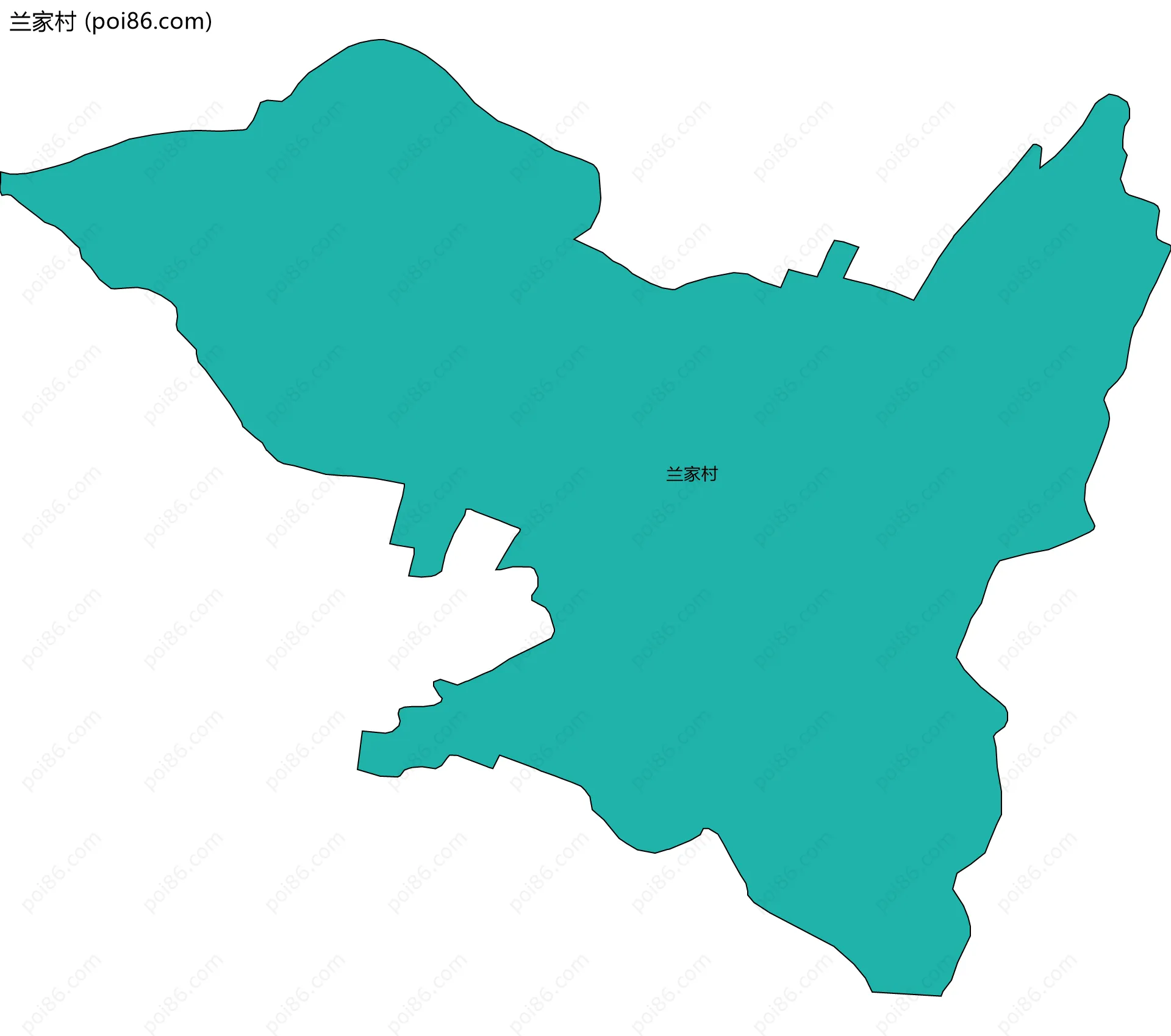 兰家村边界地图