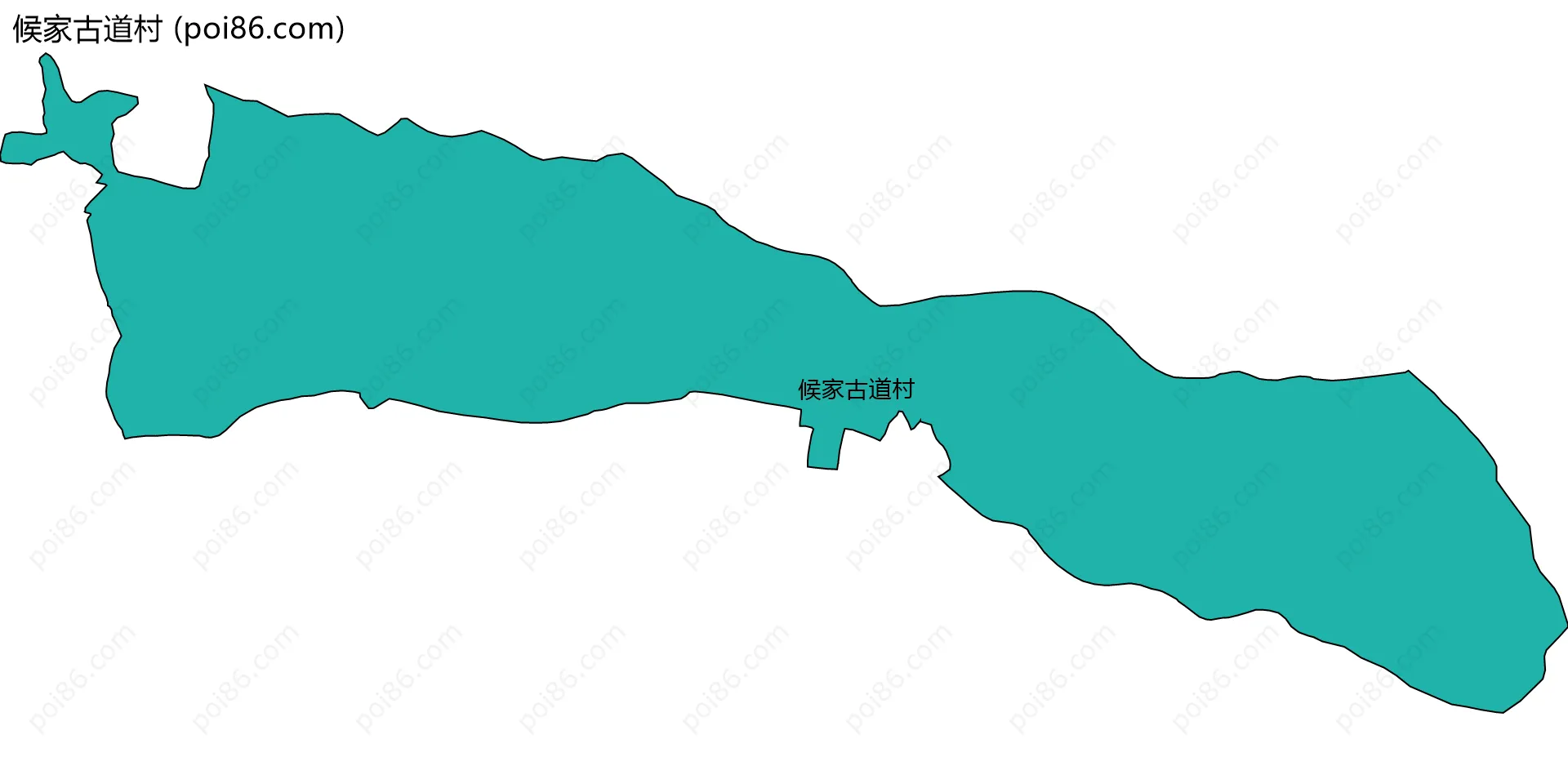 候家古道村边界地图