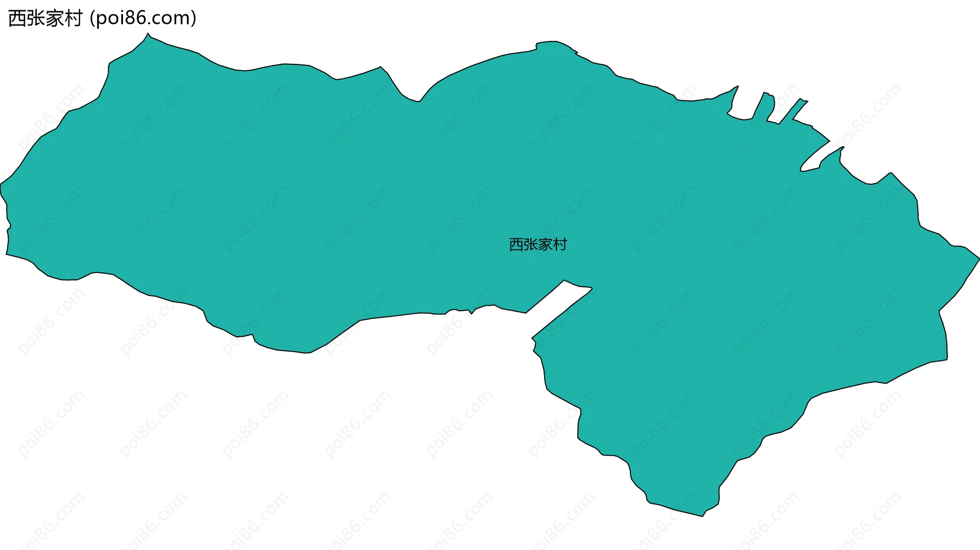 西张家村边界地图