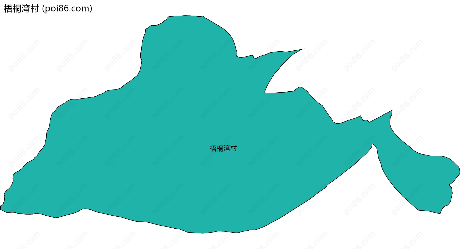 梧桐湾村边界地图