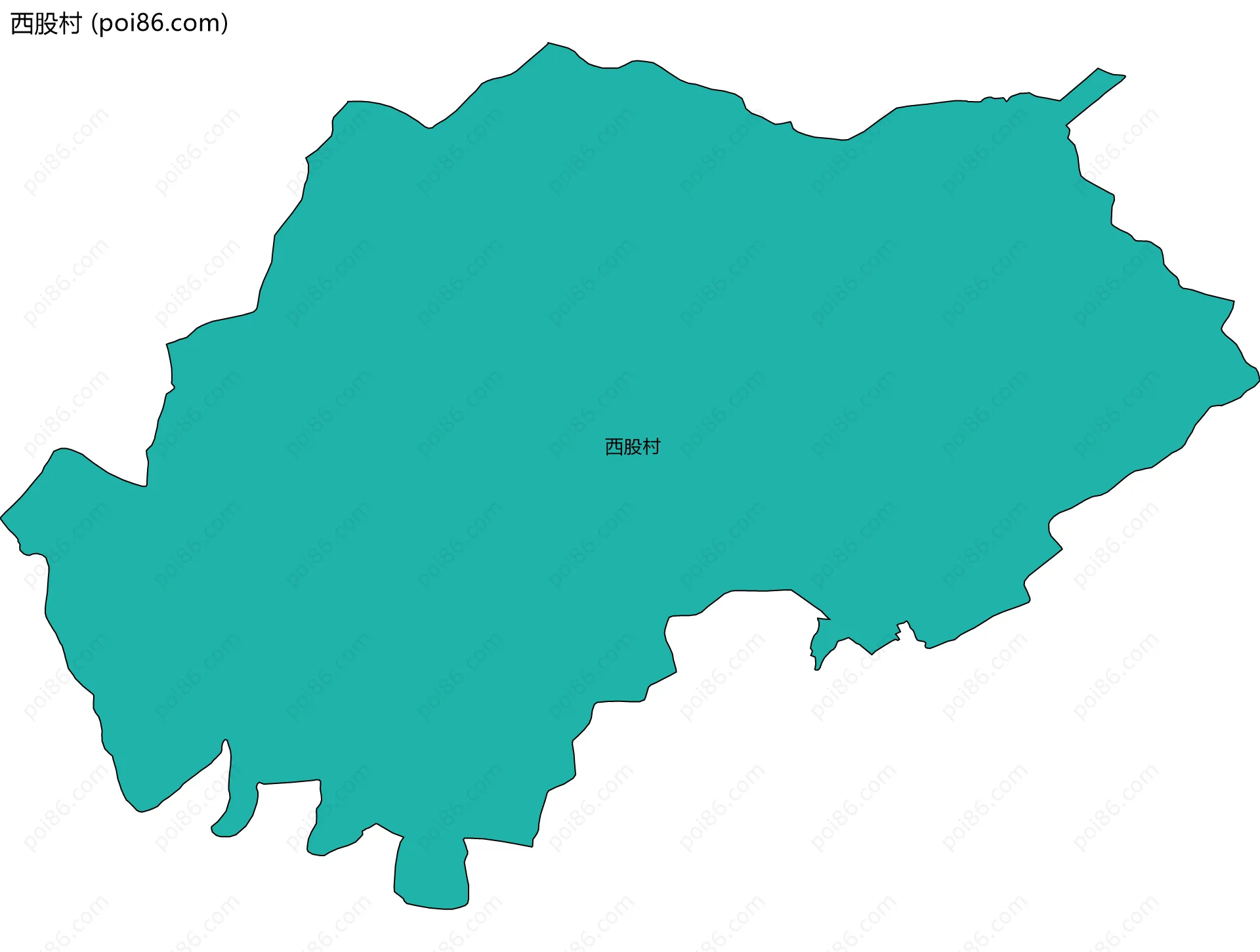 西股村边界地图