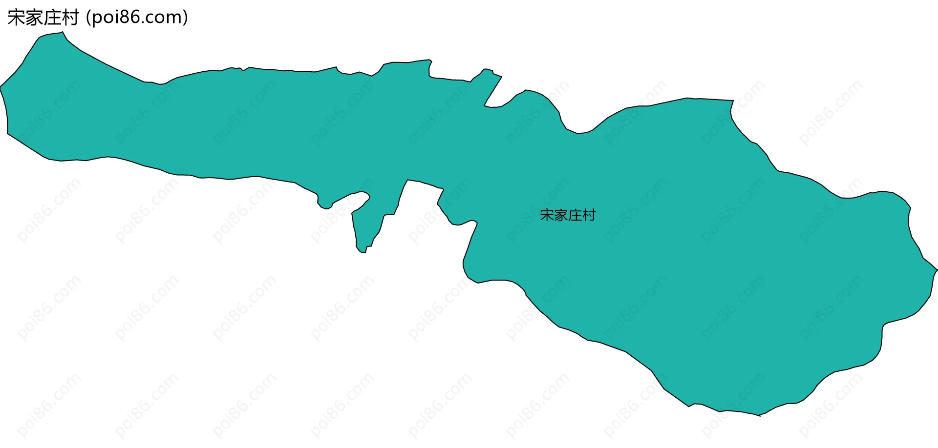 宋家庄村边界地图