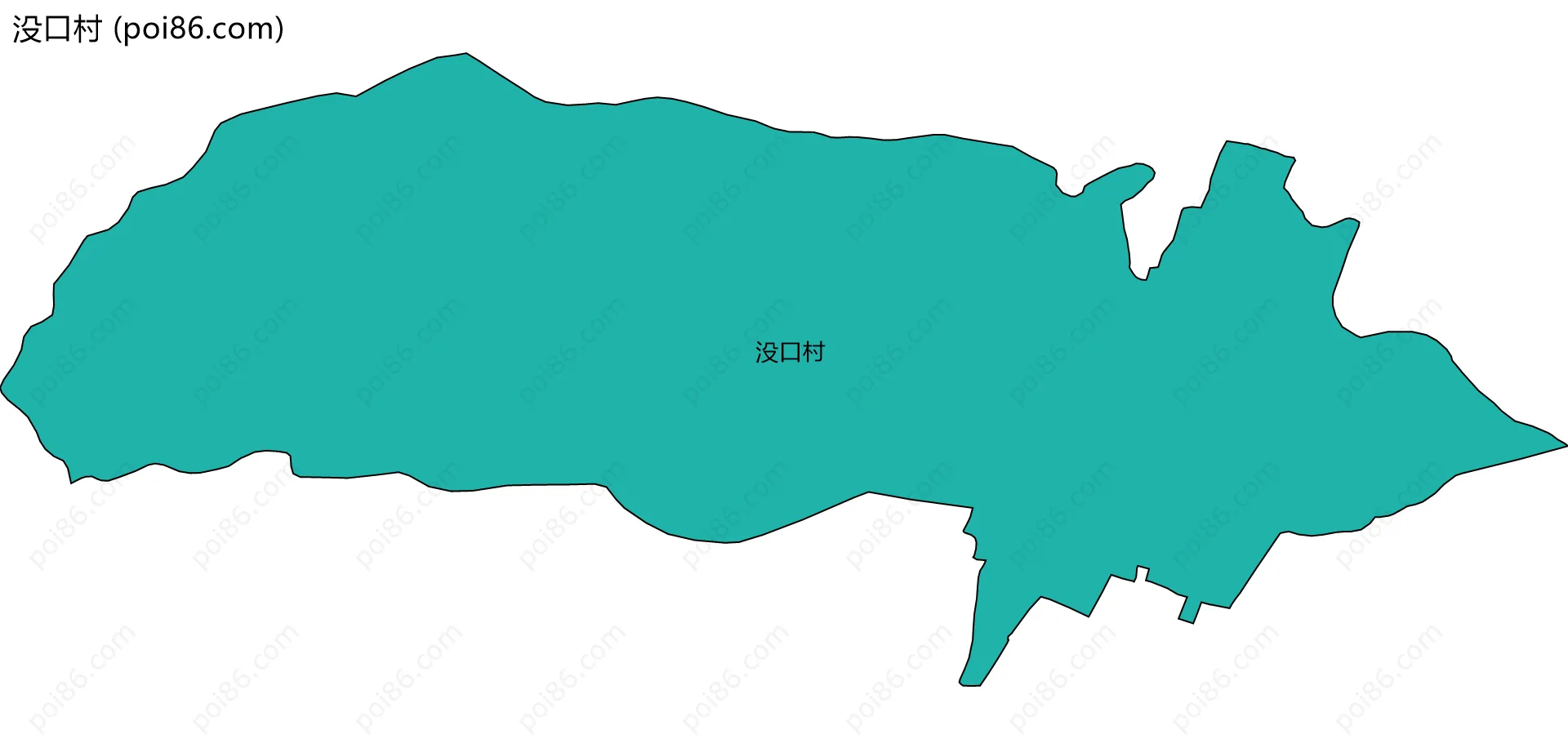 没口村边界地图