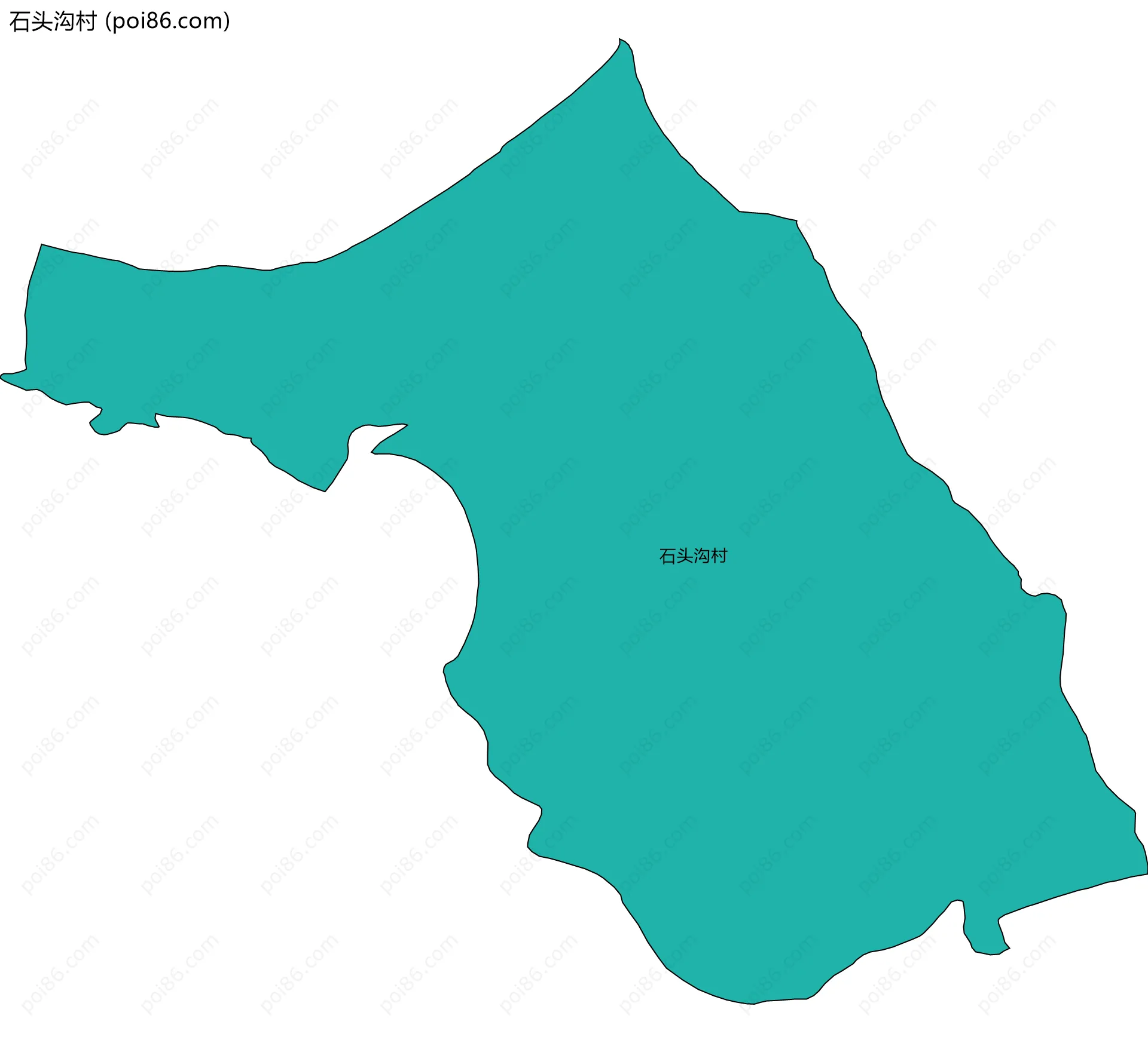 石头沟村边界地图