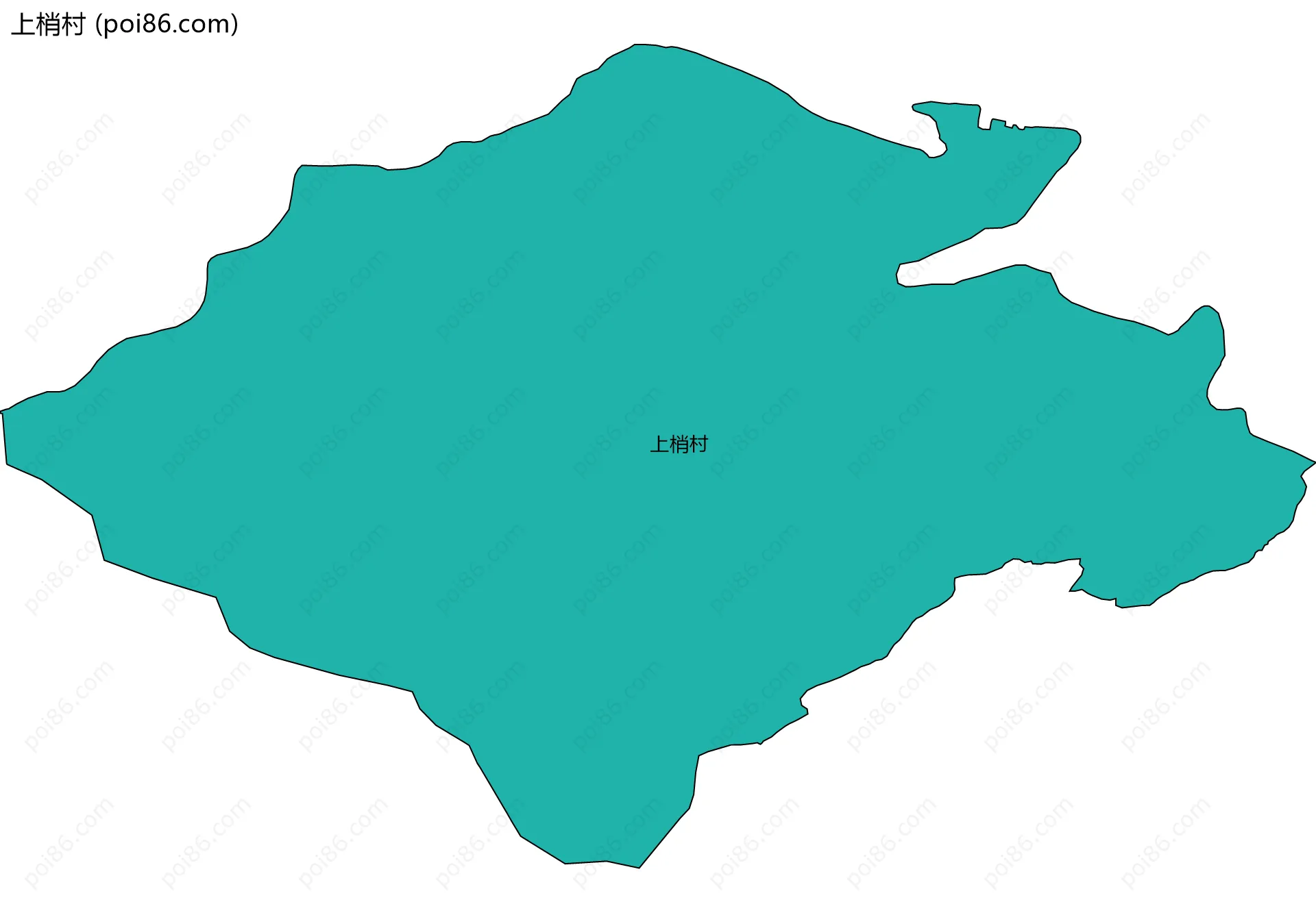上梢村边界地图