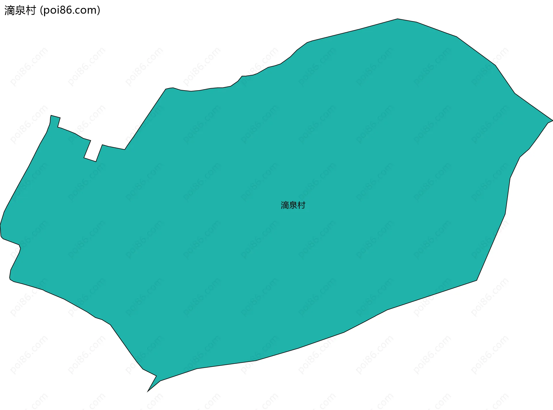 滴泉村边界地图