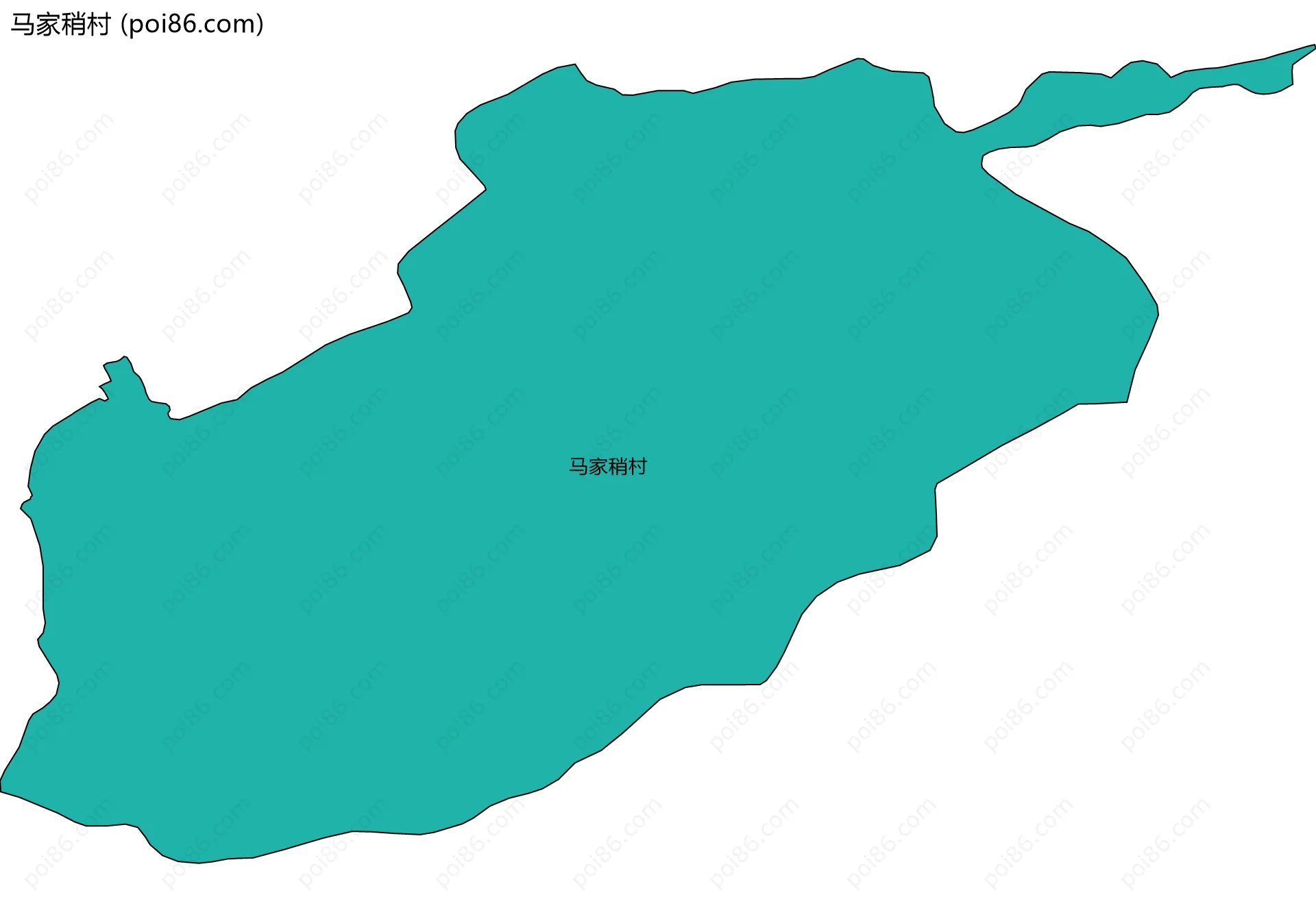 马家稍村边界地图