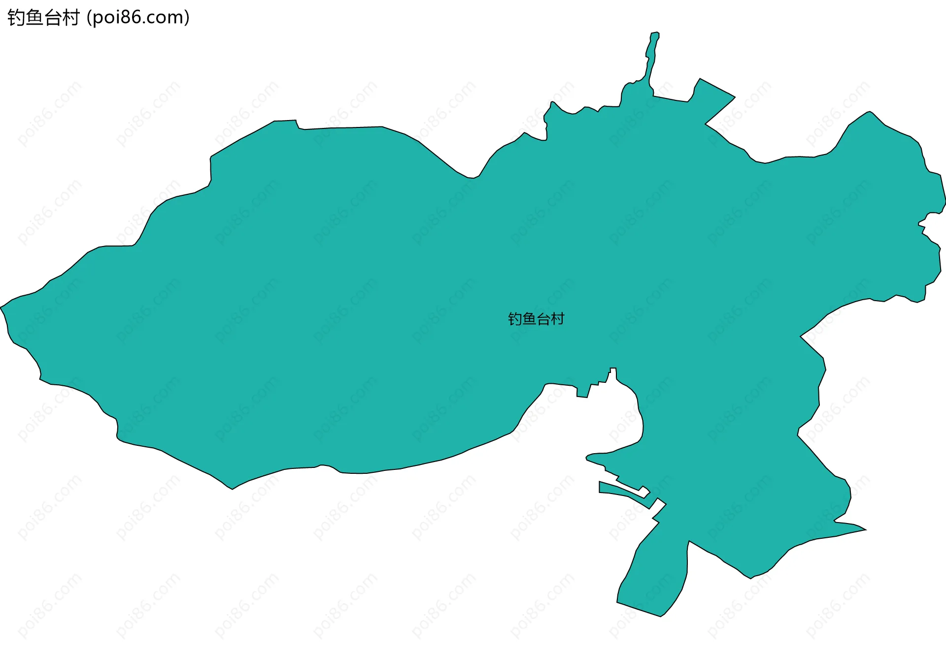 钓鱼台村边界地图
