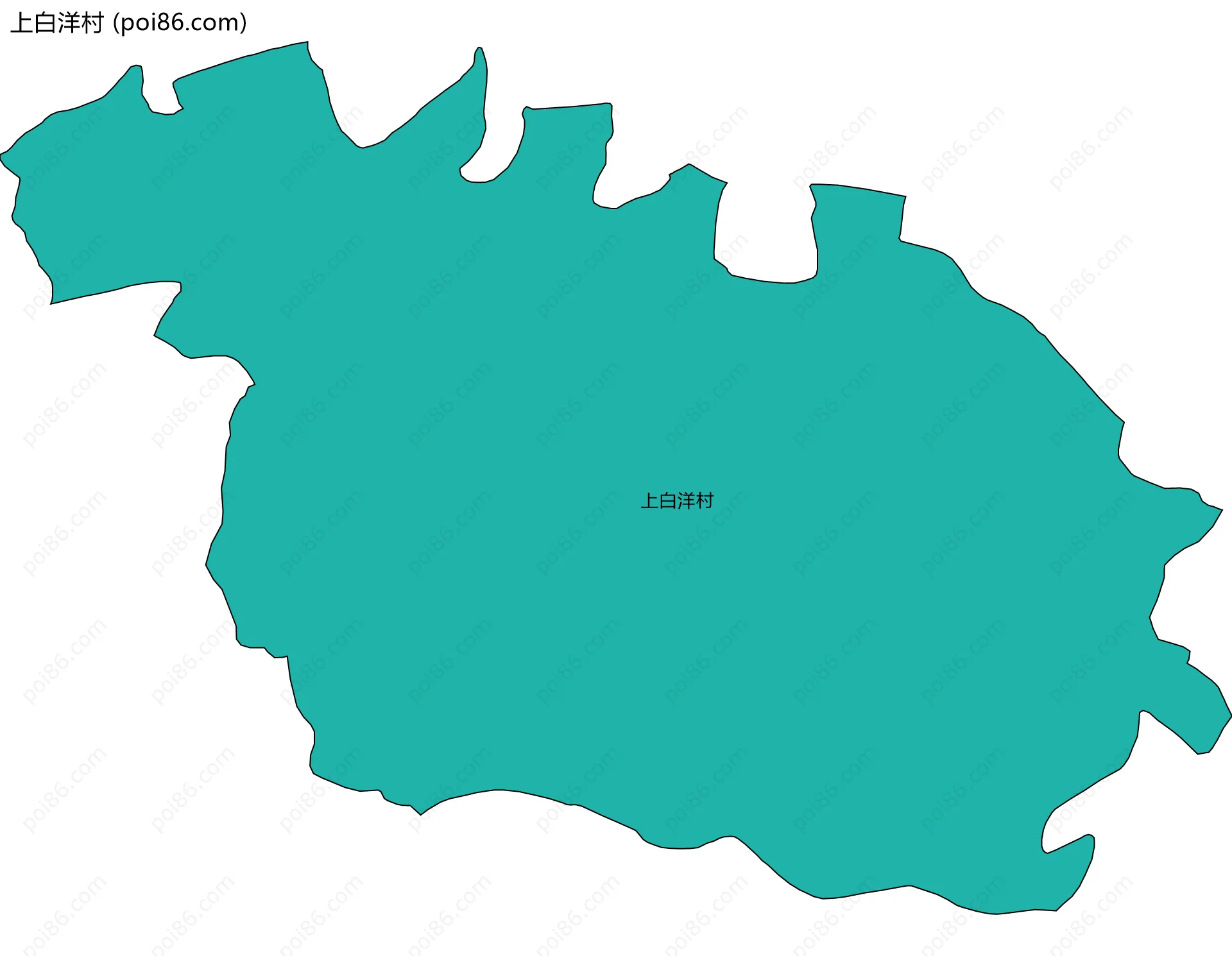 上白洋村边界地图