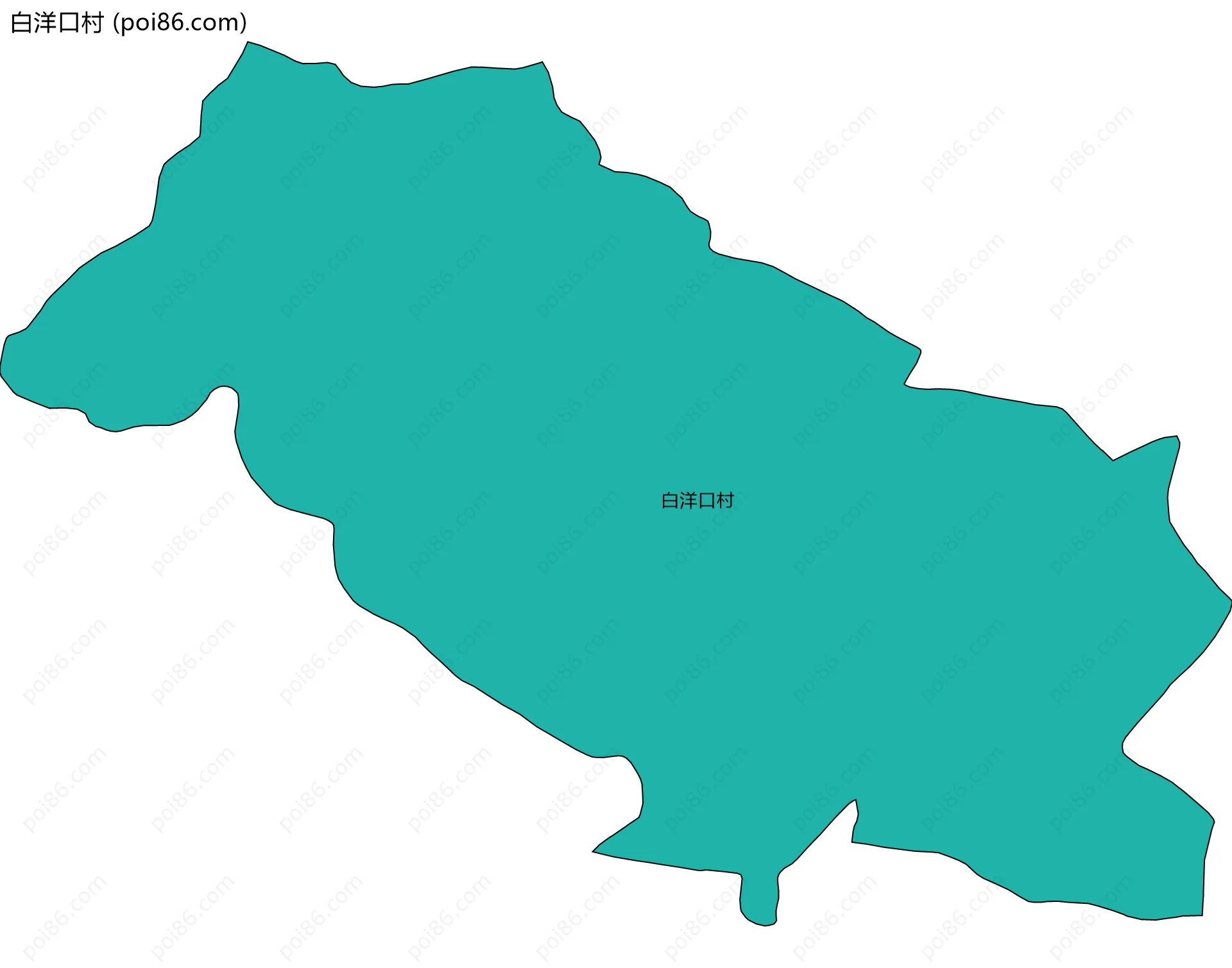 白洋口村边界地图