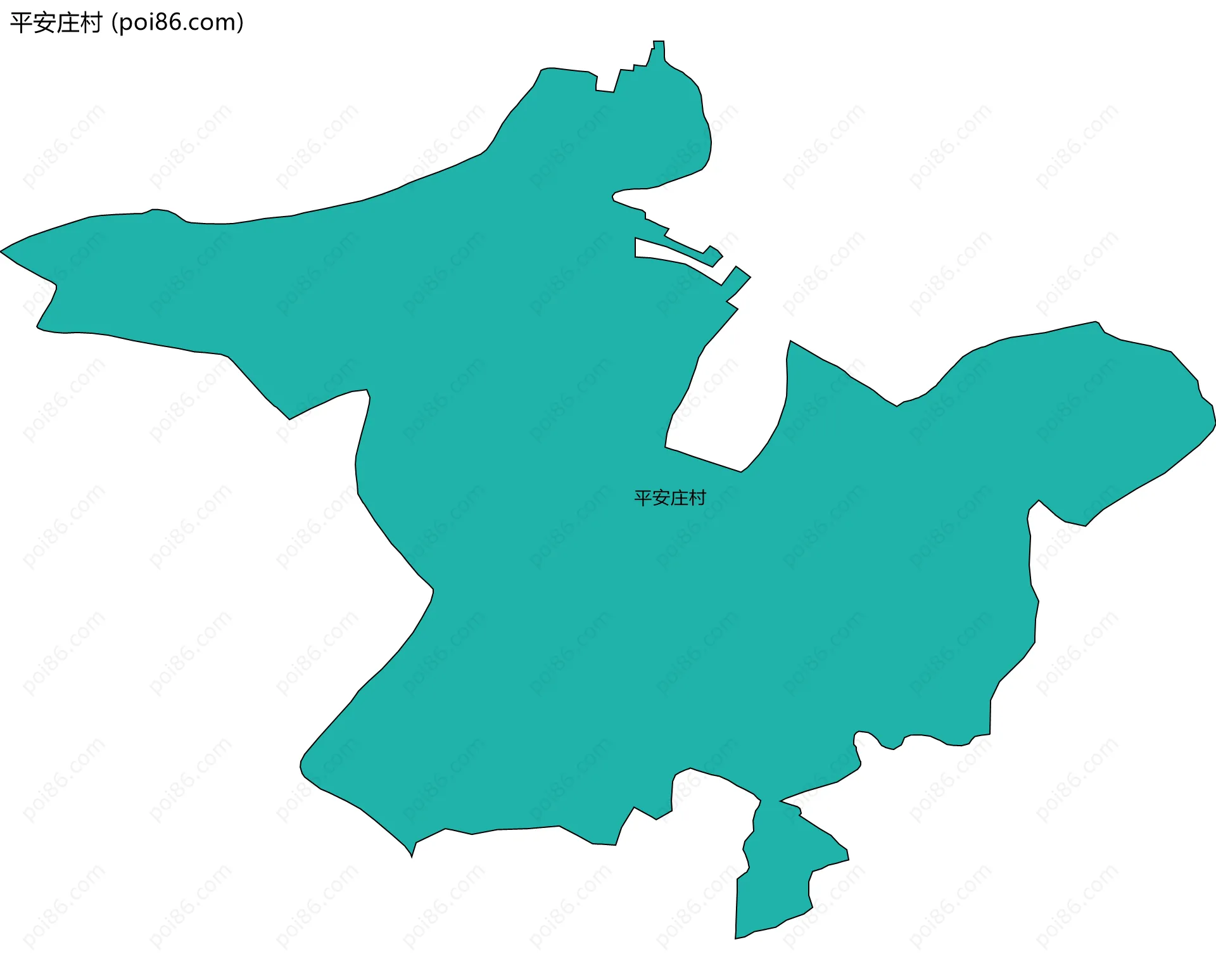 平安庄村边界地图