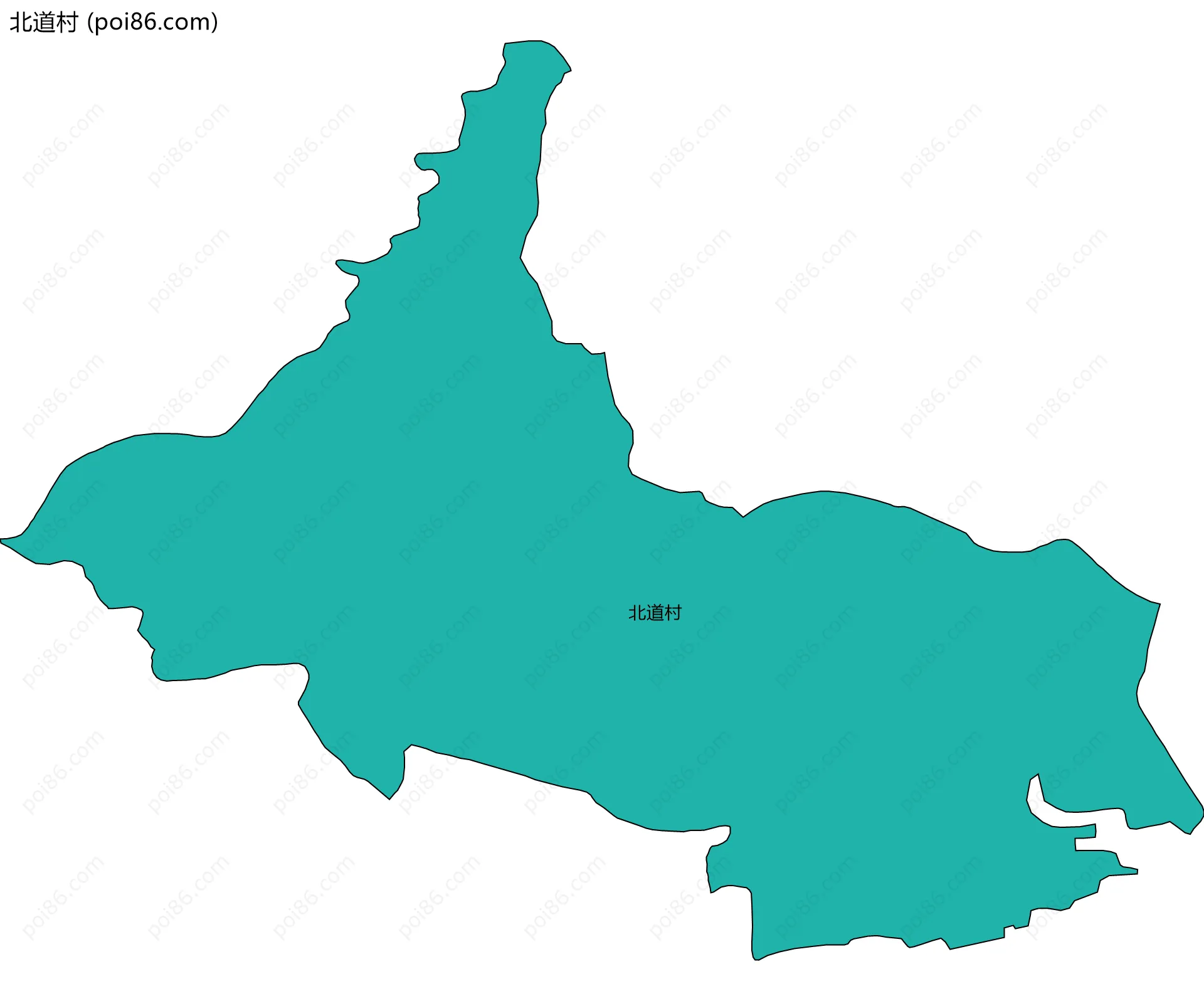北道村边界地图