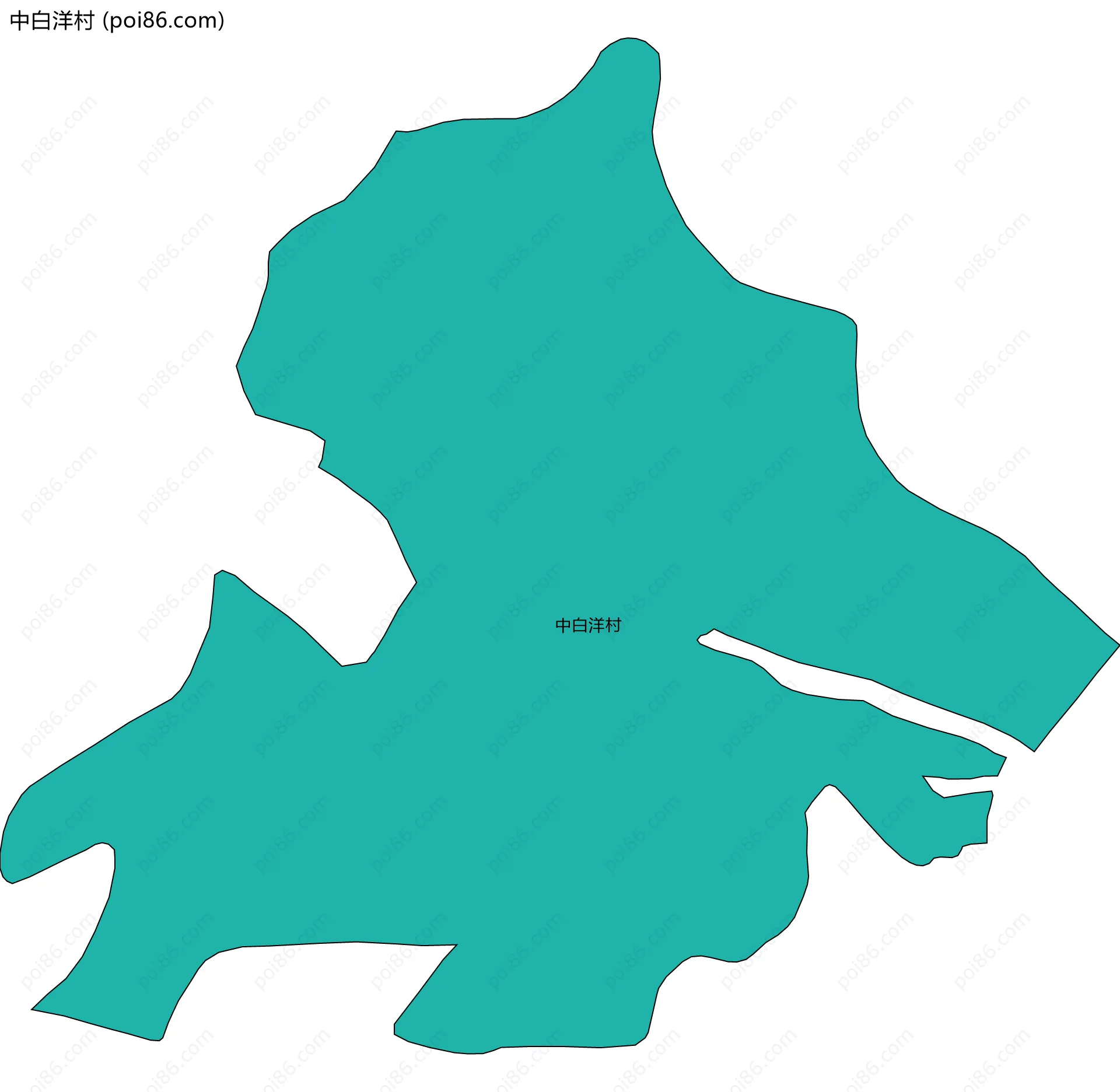 中白洋村边界地图