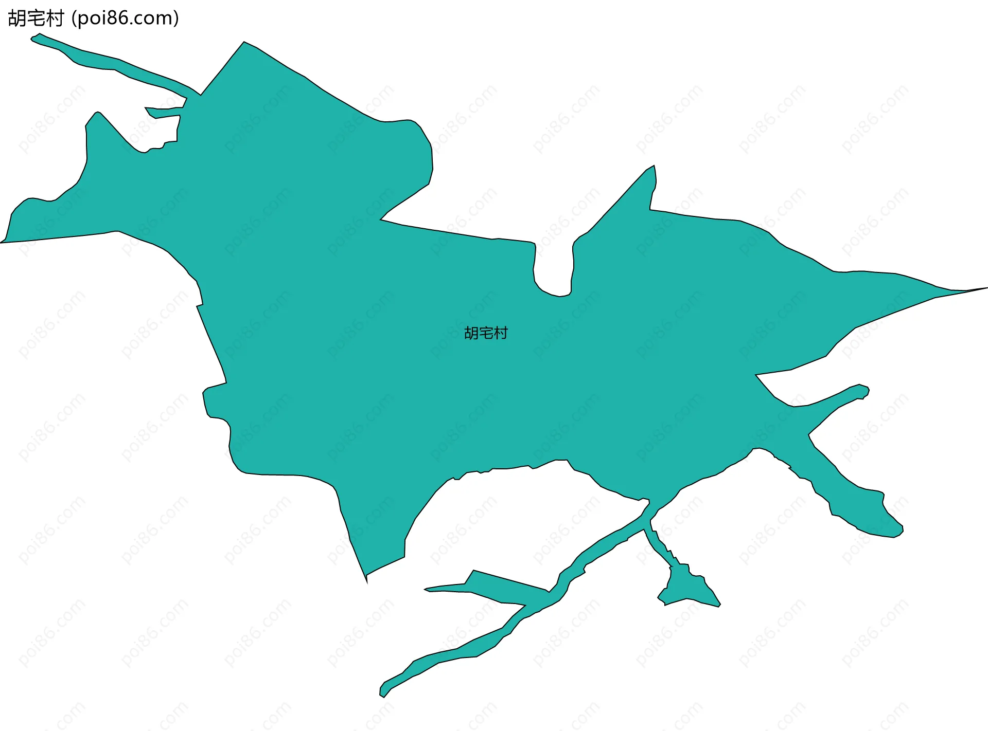 胡宅村边界地图