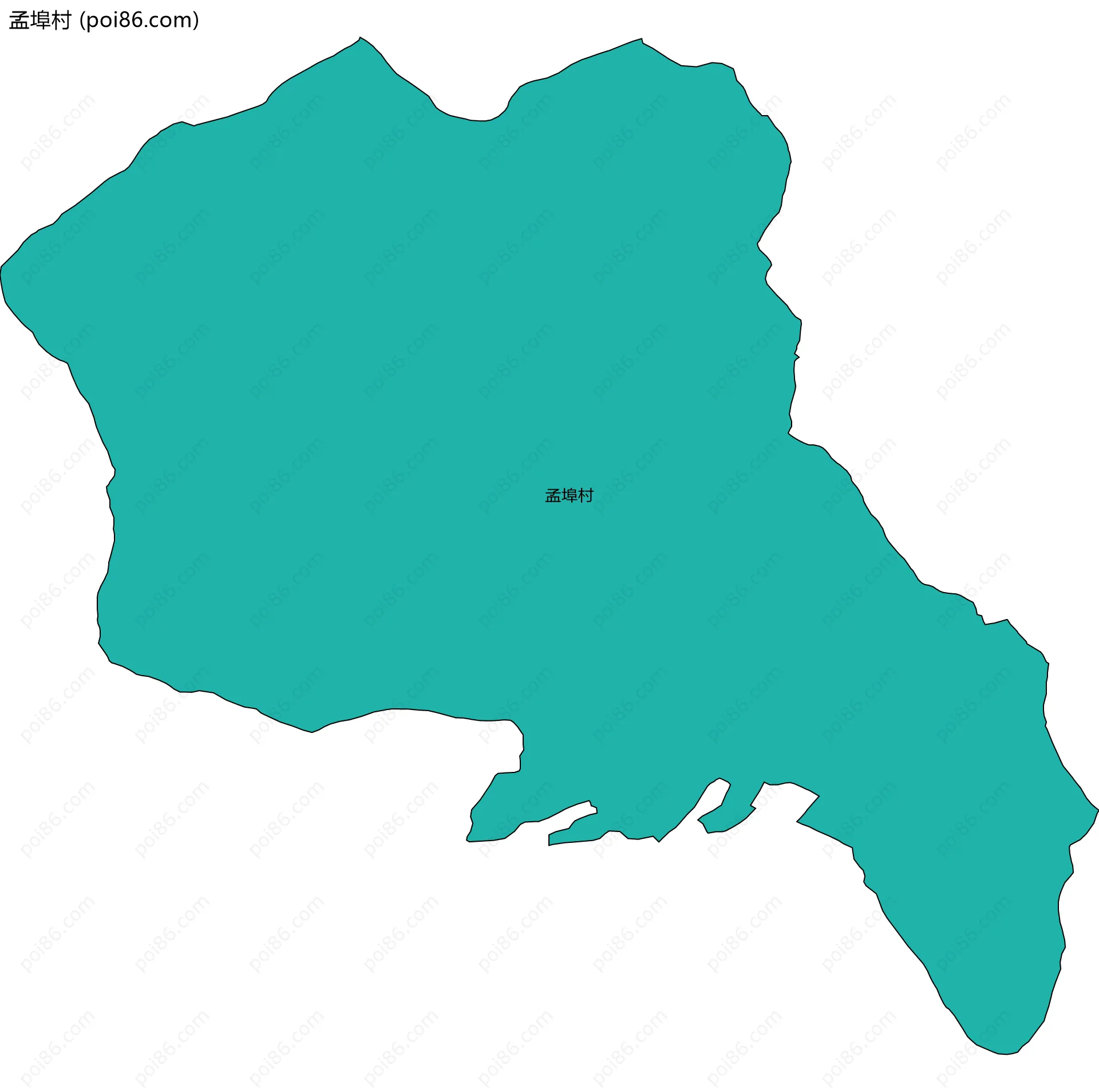 孟埠村边界地图