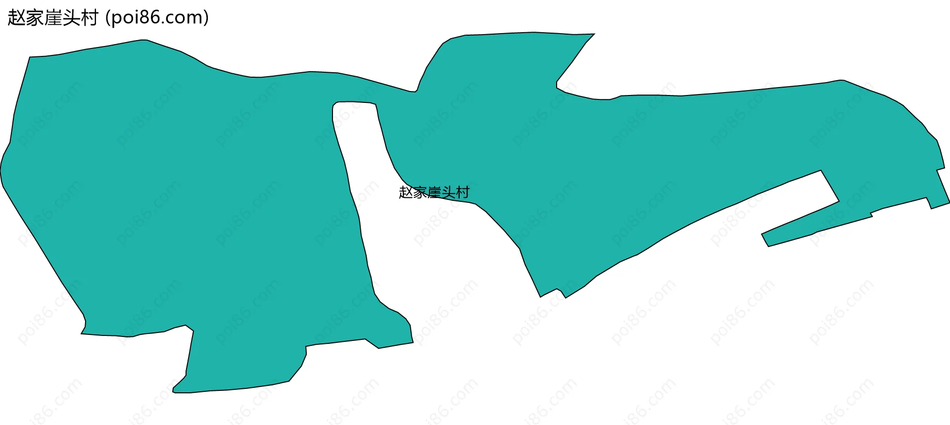 赵家崖头村边界地图