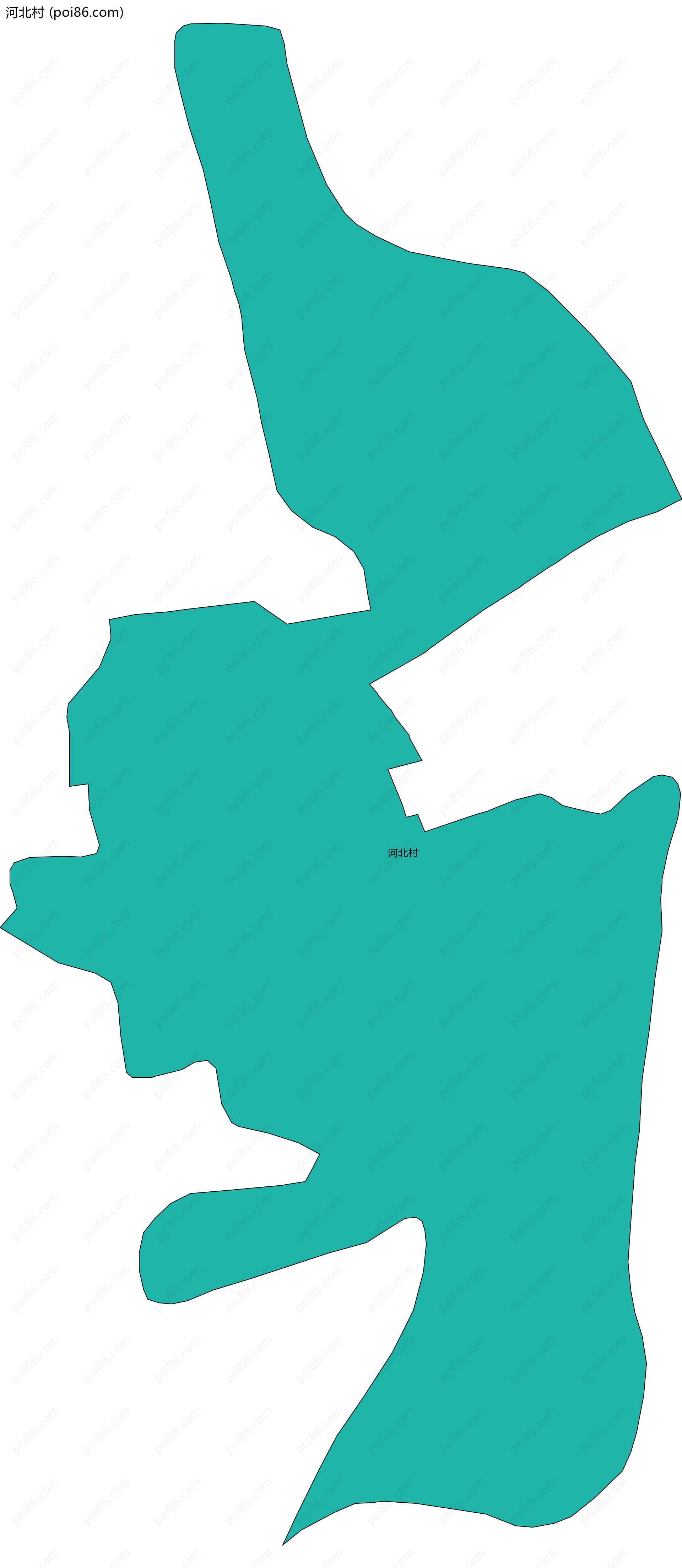 河北村边界地图