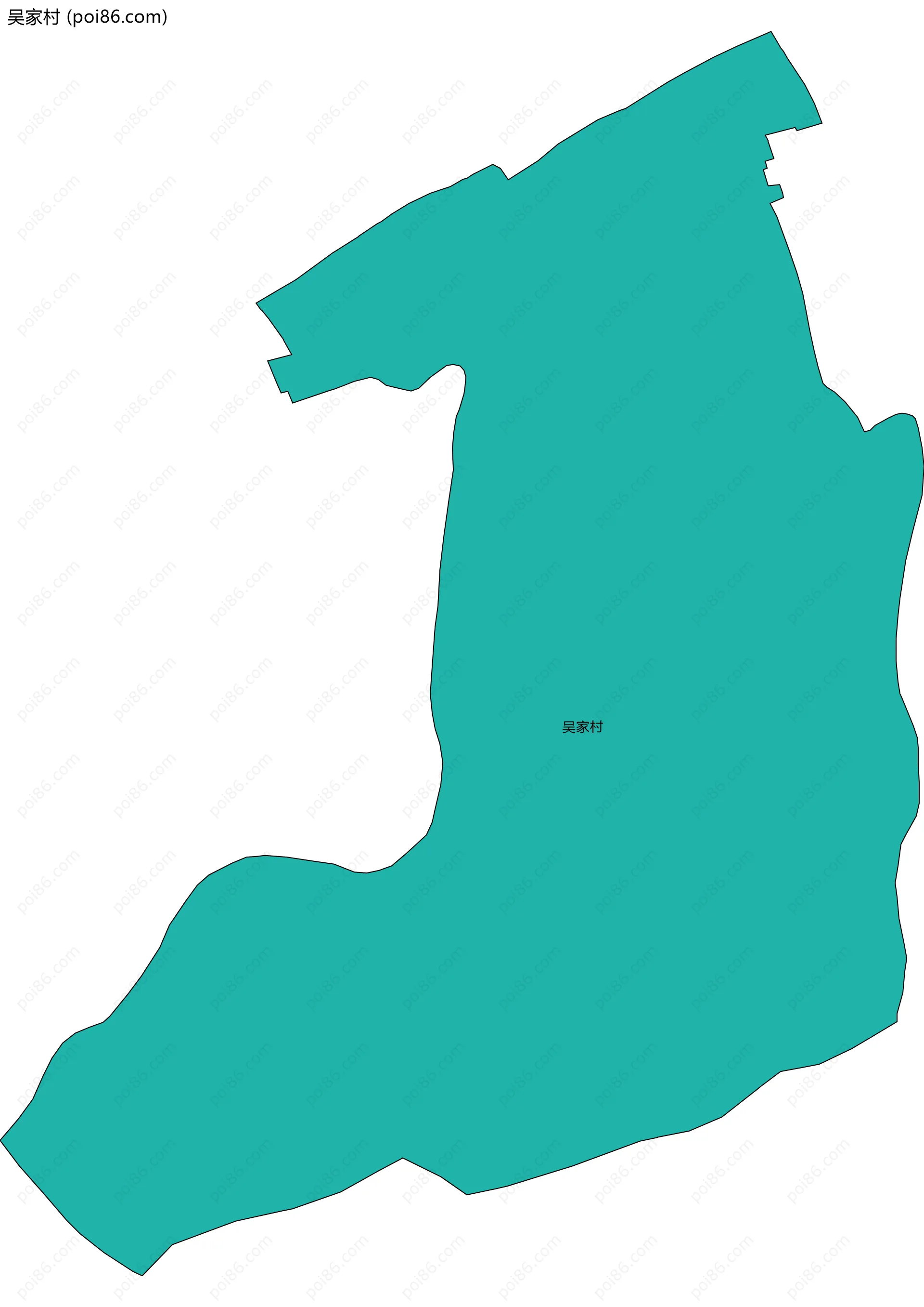 吴家村边界地图