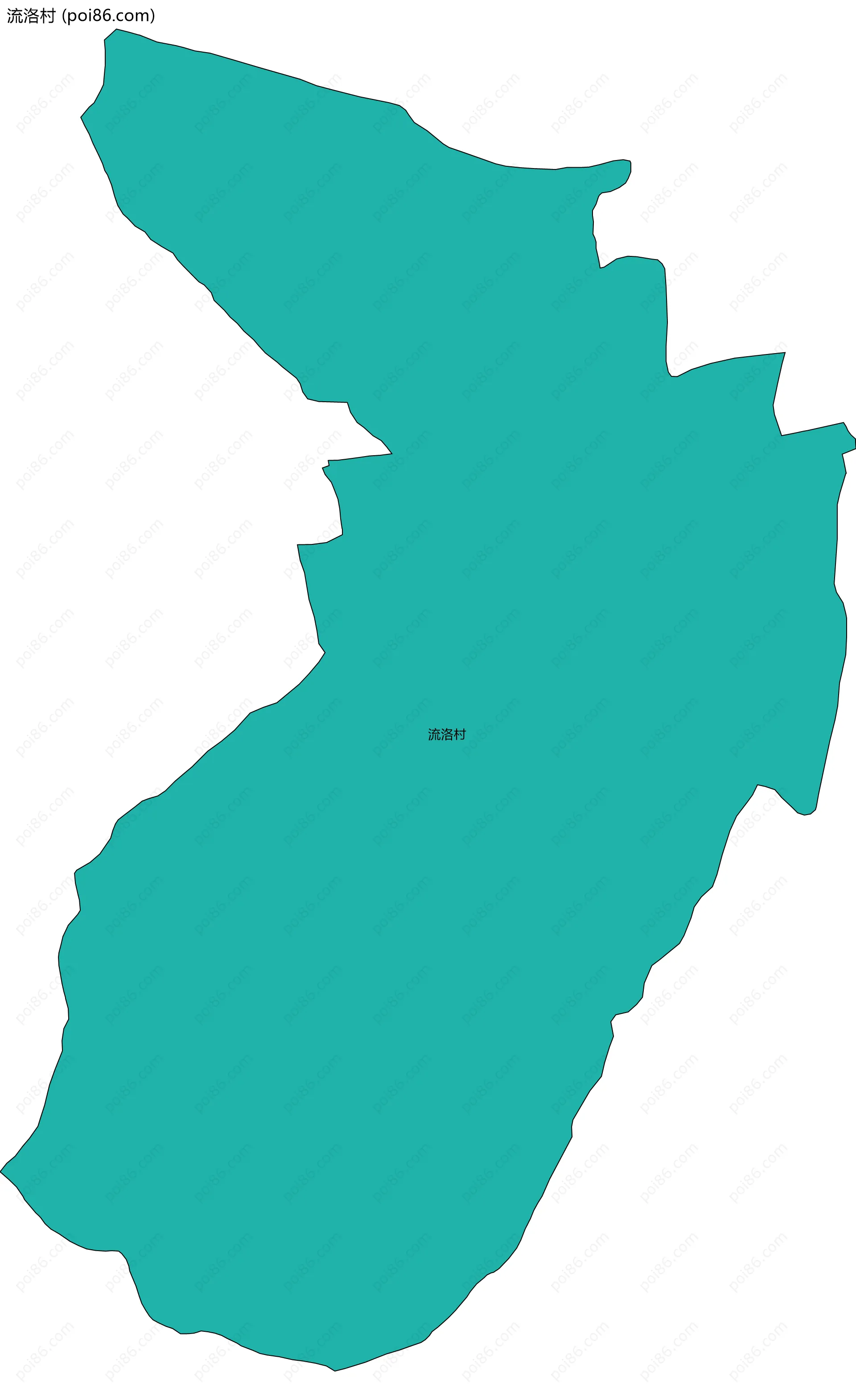 流洛村边界地图