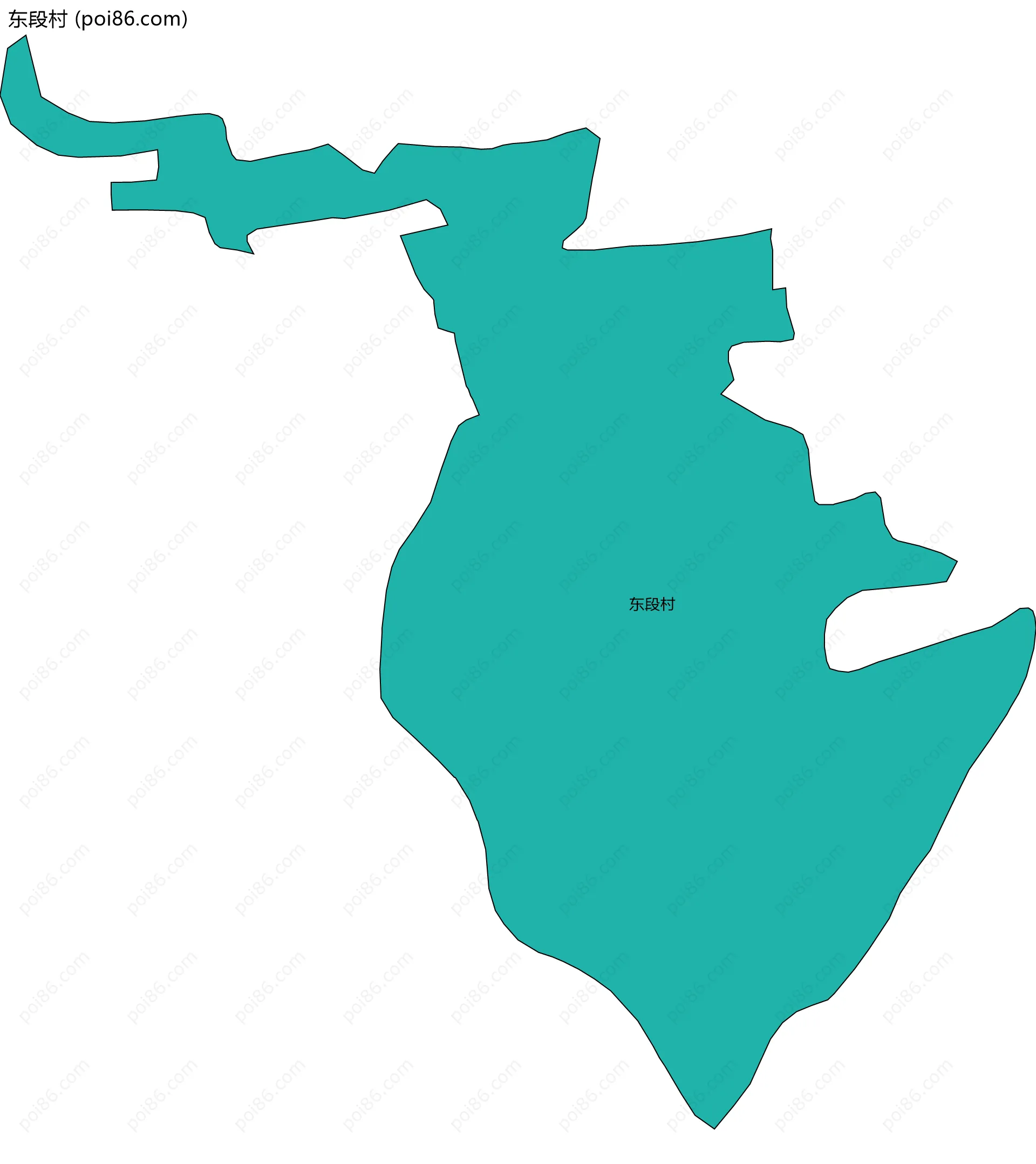 东段村边界地图