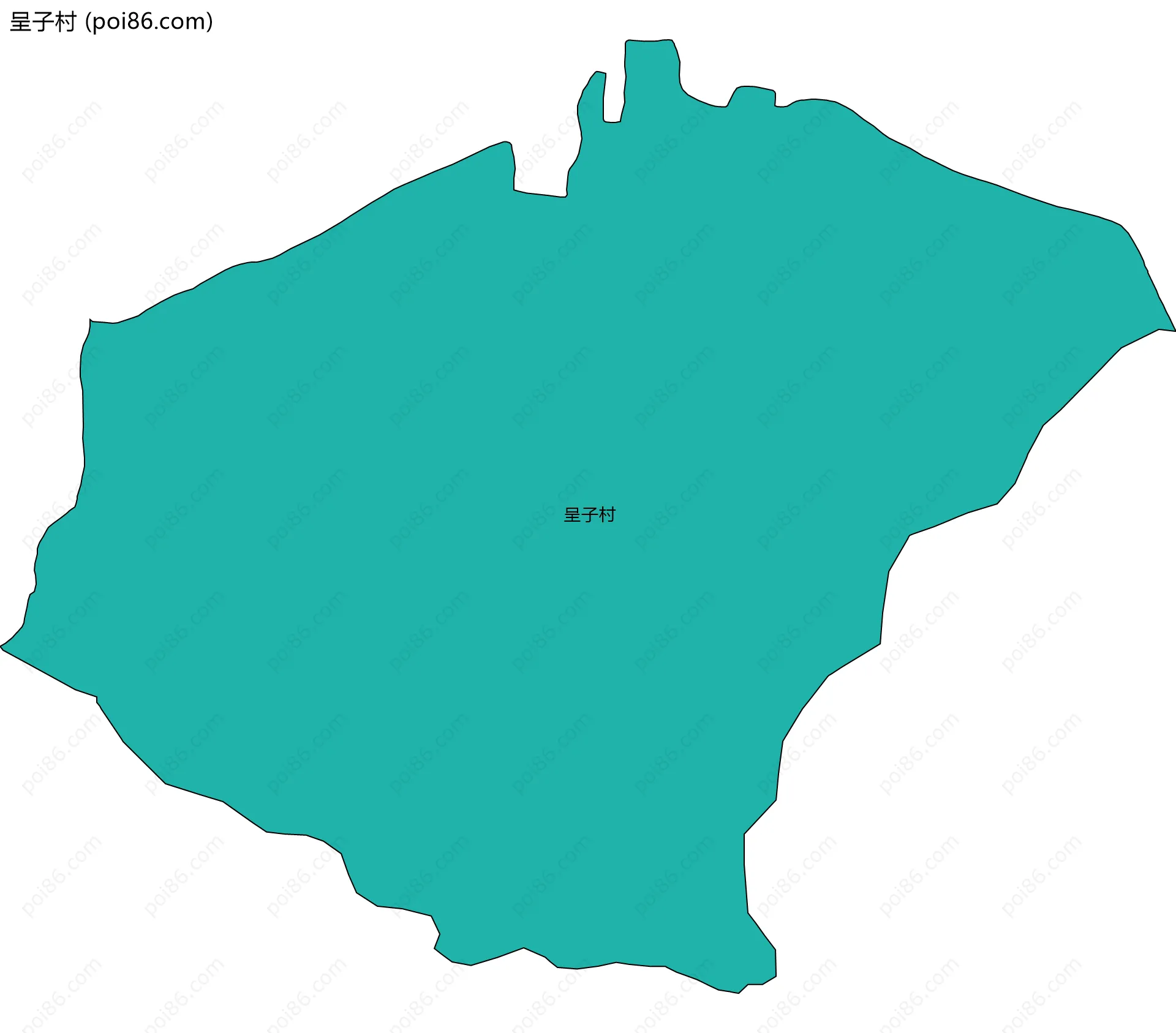 呈子村边界地图