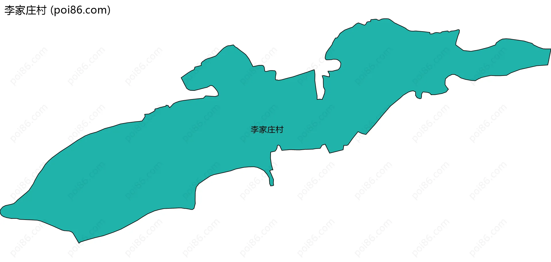 李家庄村边界地图