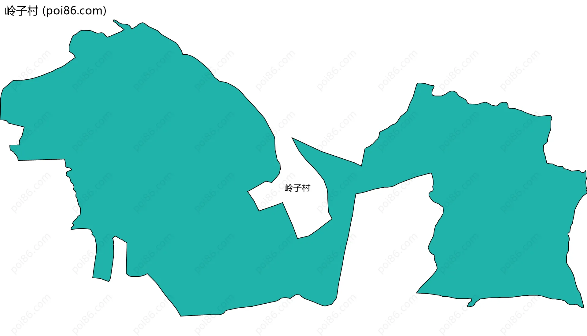 岭子村边界地图