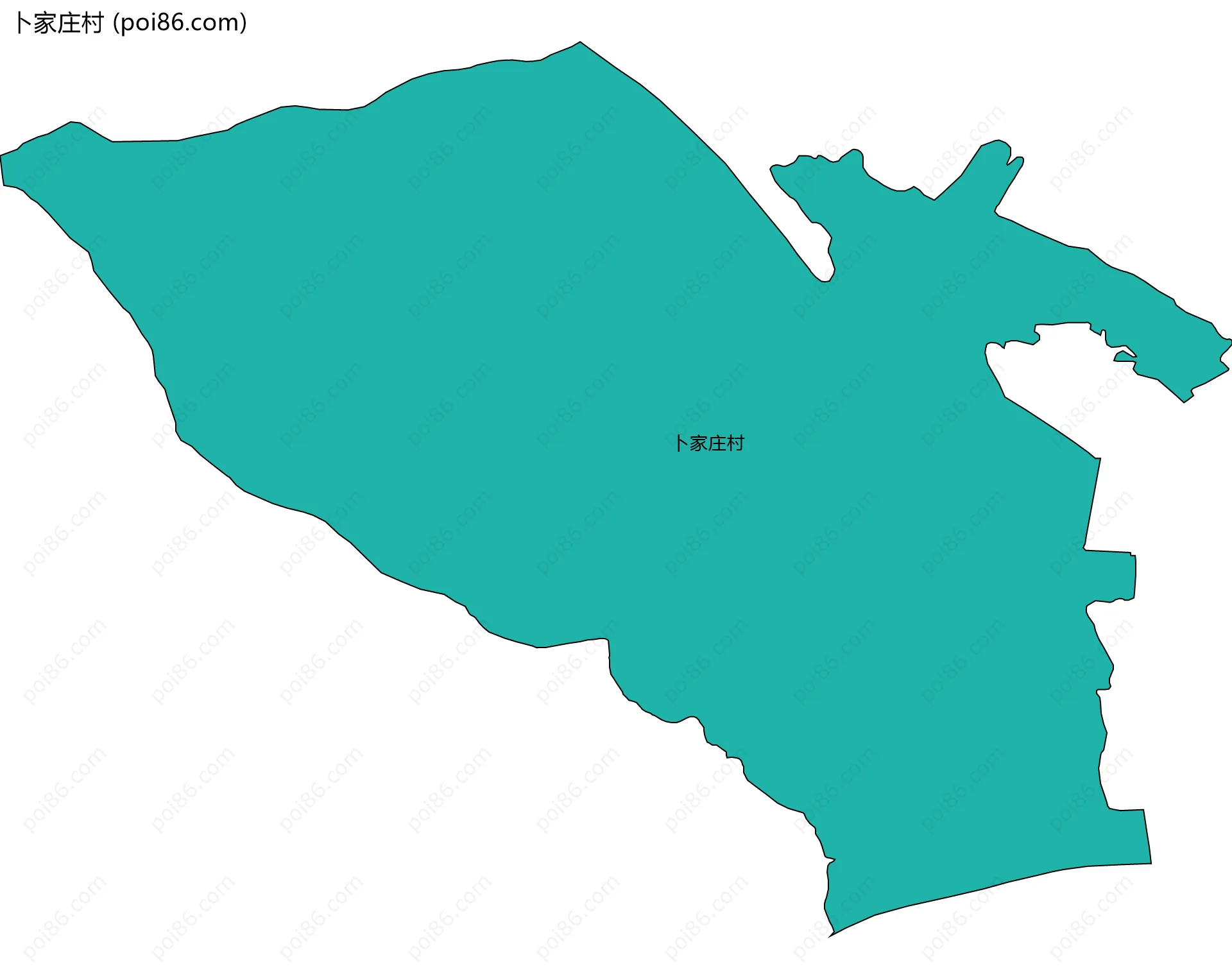 卜家庄村边界地图