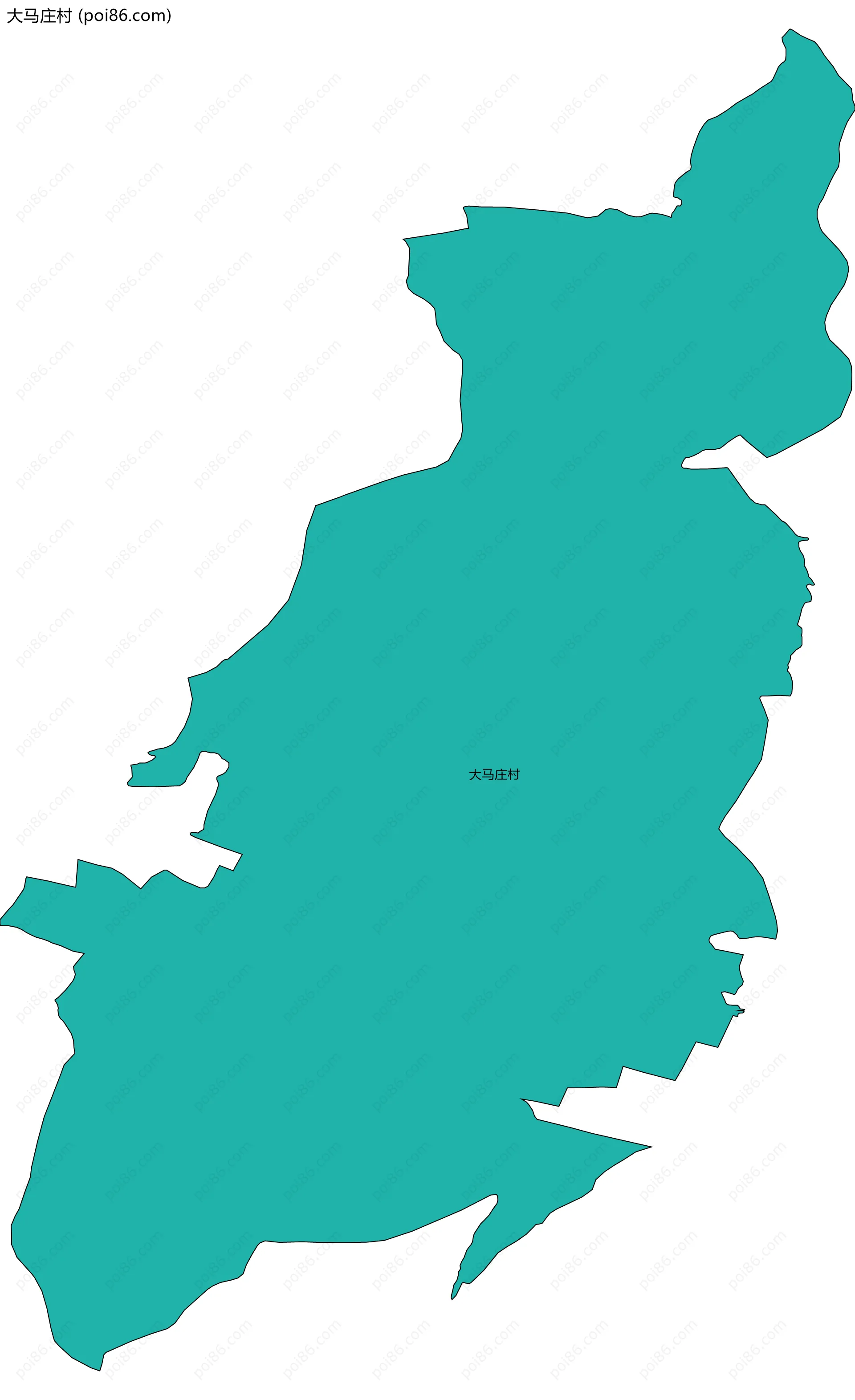 大马庄村边界地图