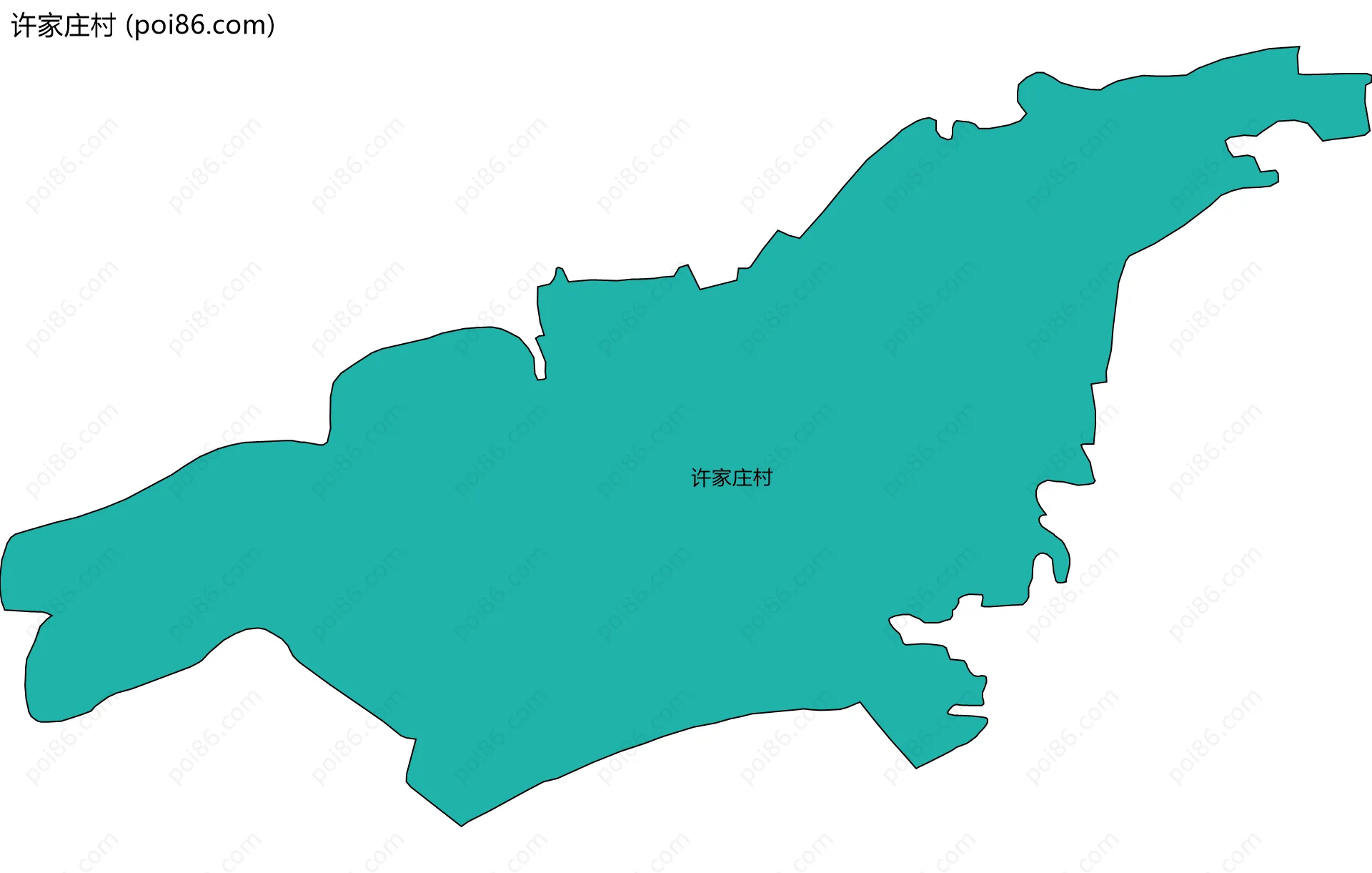 许家庄村边界地图